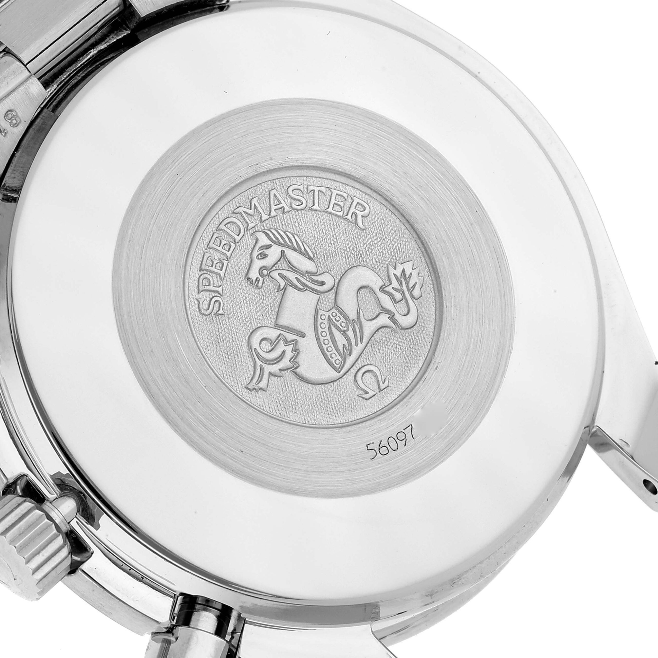 Omega Speedmaster Reduced Hesalite Chronograph Steel Mens Watch 3510.50.00 Card