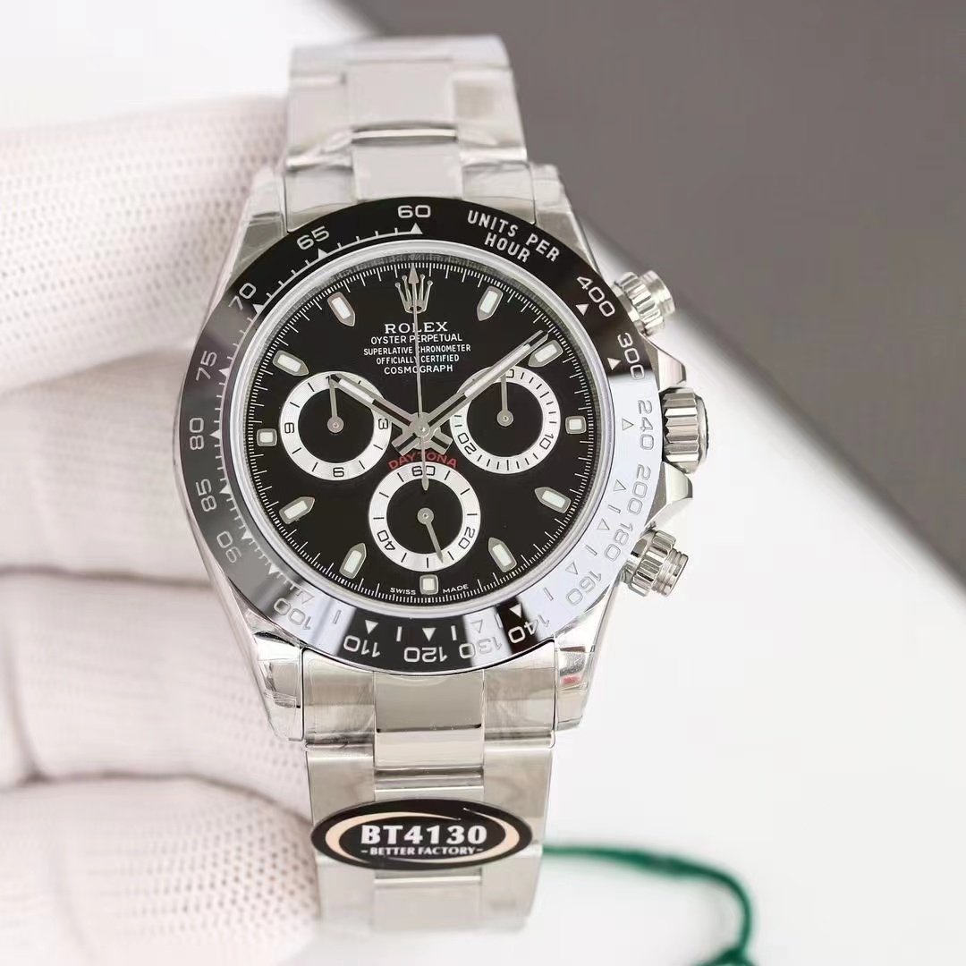 Rolex Cosmograph Daytona Ceramic Bezel Black Dial Mens Watch 116500 Box Card