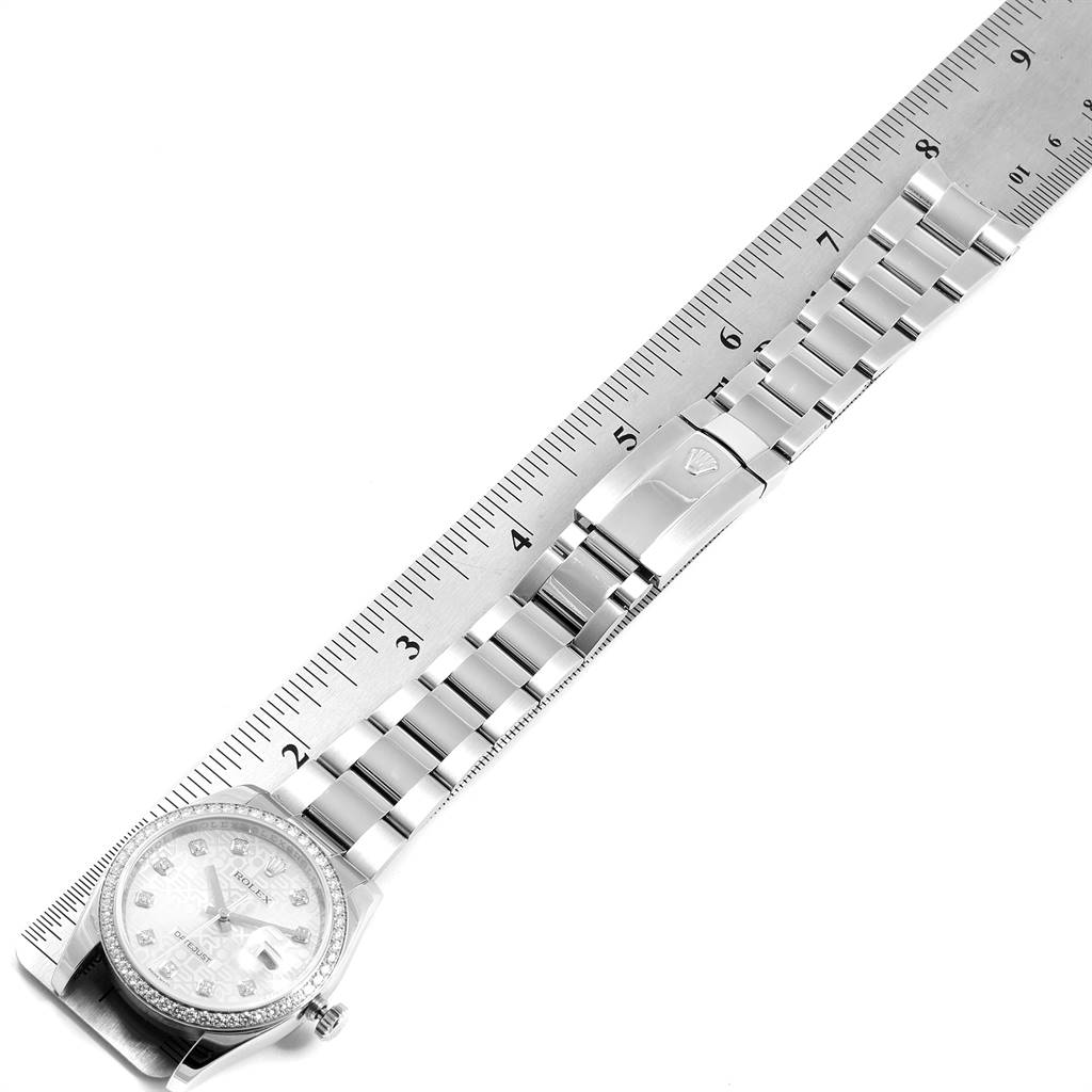 Rolex Datejust Diamond Dial Bezel Steel Mens Watch 116244