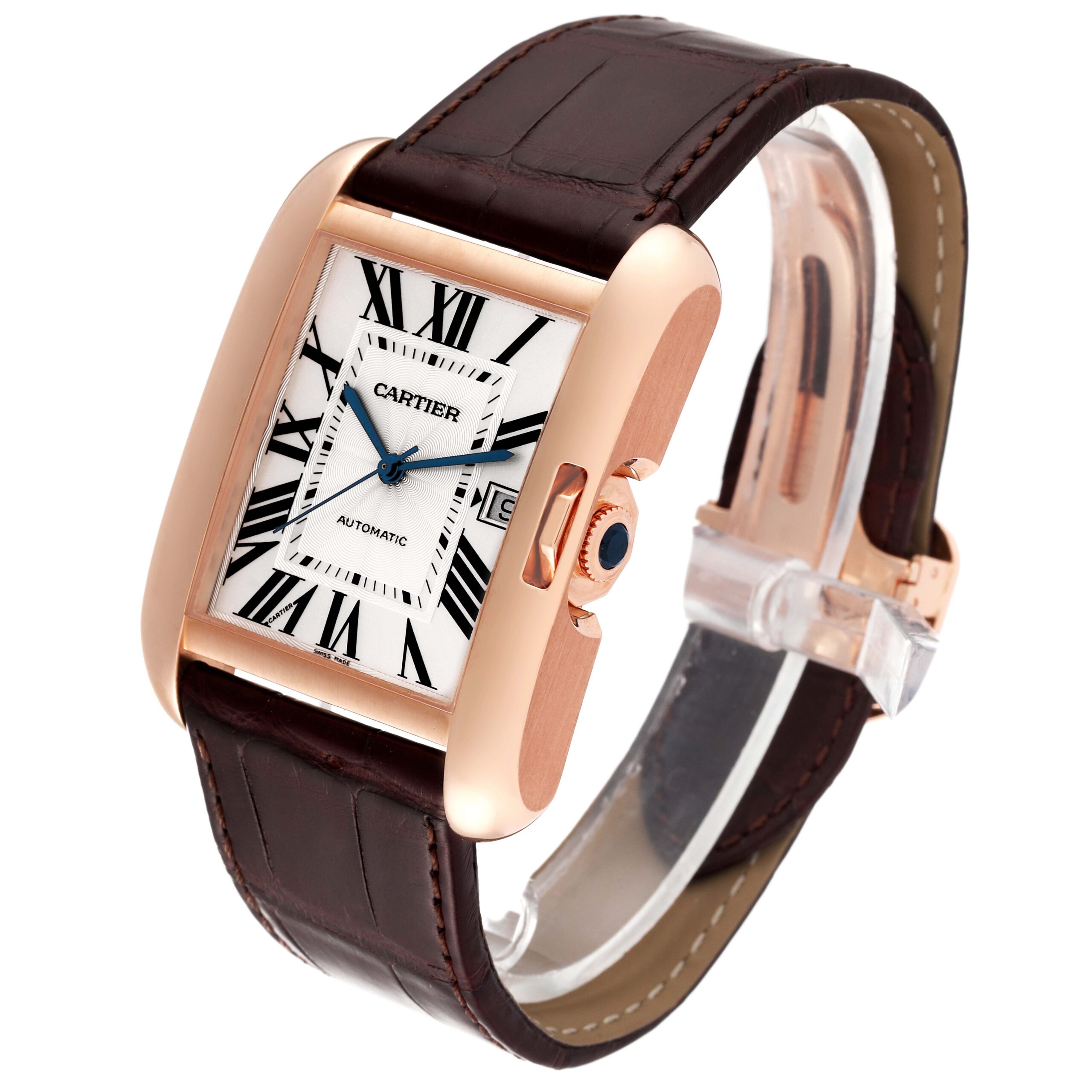 Cartier Tank Anglaise XL 18K Rose Gold Mens Watch W5310004