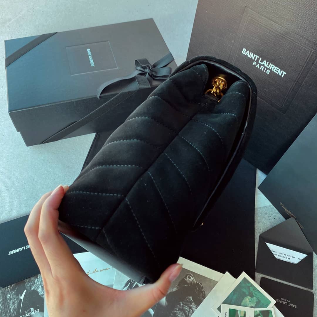 Saint Laurent Bag Dupe Loulou Monogram Quilted Velvet Shoulder Bag