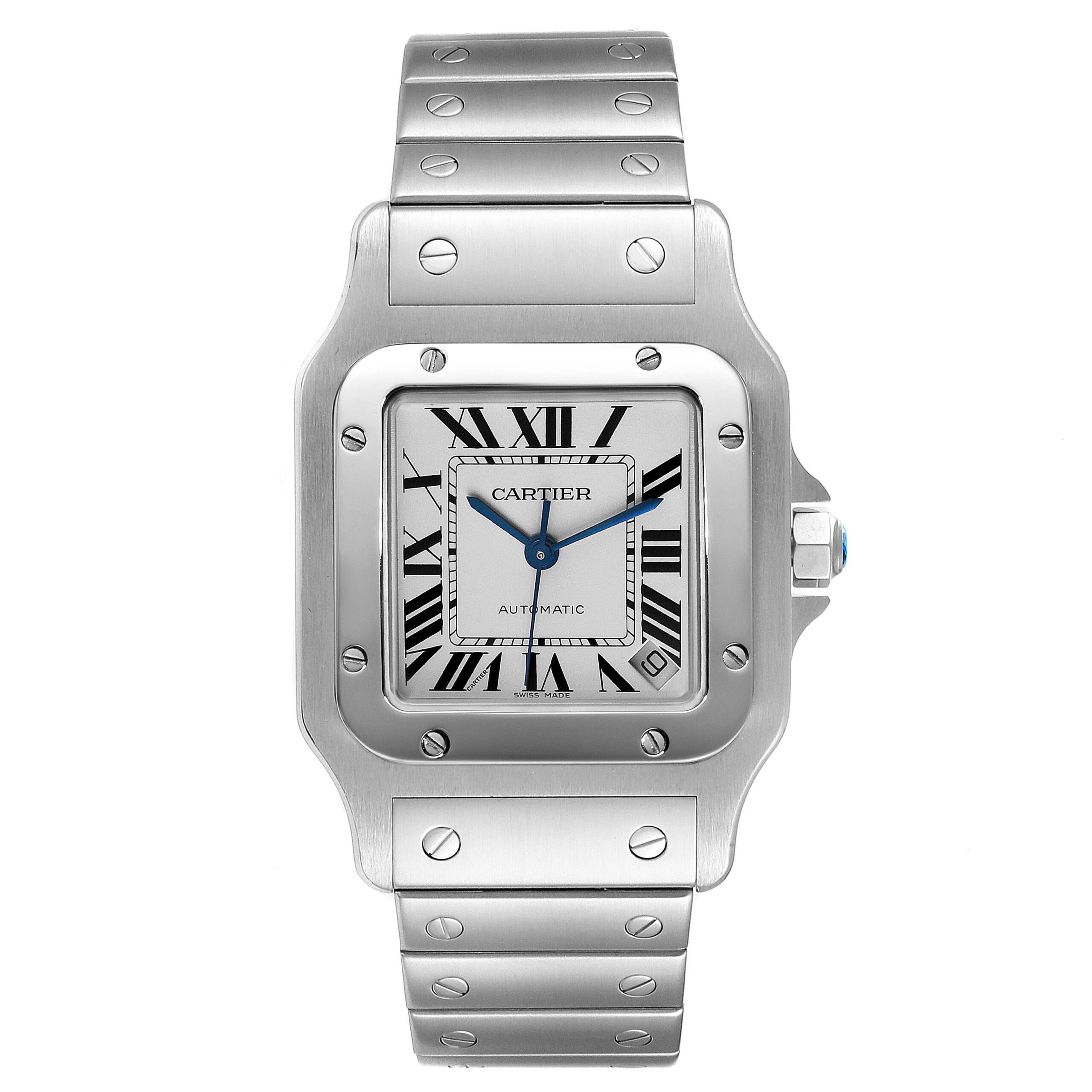 Cartier Santos Galbee XL Automatic Steel Mens Watch W20098D6