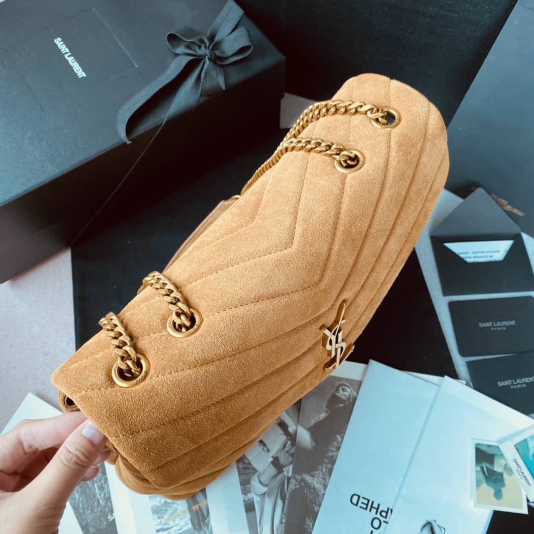 Saint Laurent Bag Dupe  Loulou Monogram Quilted Velvet Shoulder Bag