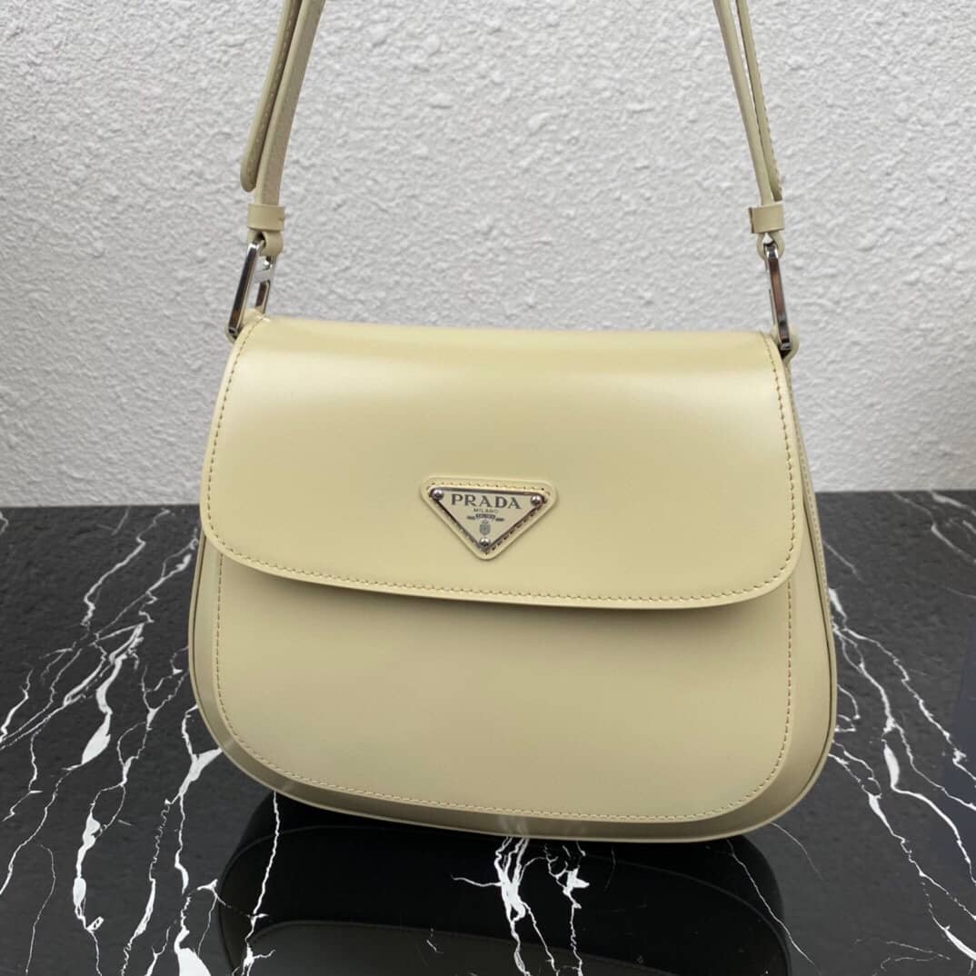 Prada Cleo Bag Dupe Brushed Leather Flap Shoulder Bag