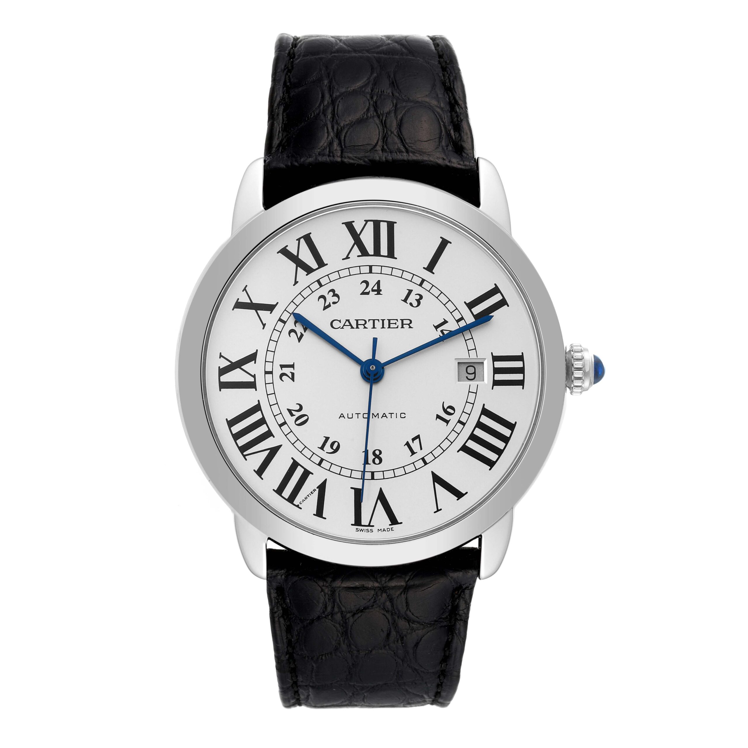 Cartier Ronde Solo XL Silver Dial Automatic Steel Mens Watch W6701011