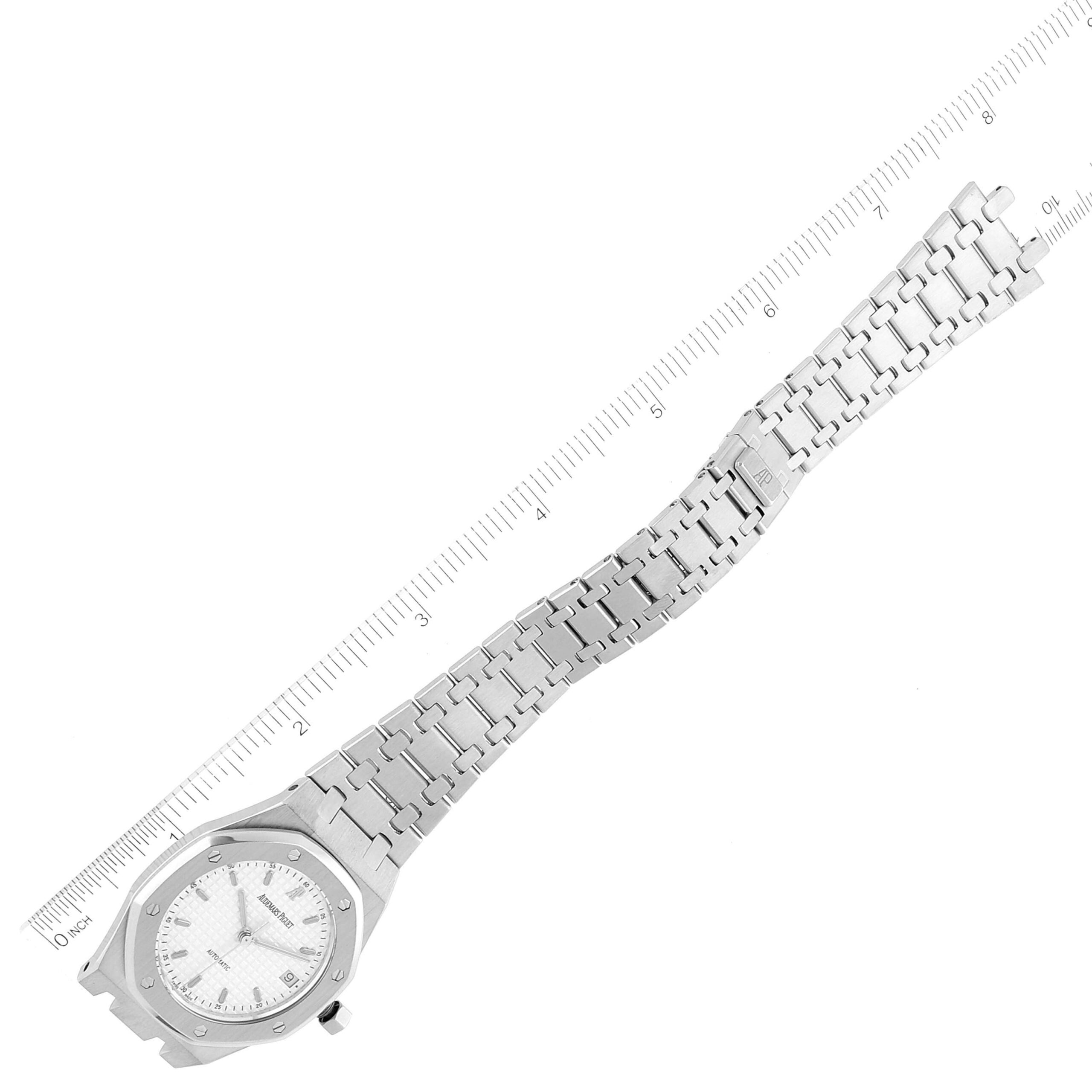 Audemars Piguet Royal Oak White Dial Steel Mens Watch 14790ST