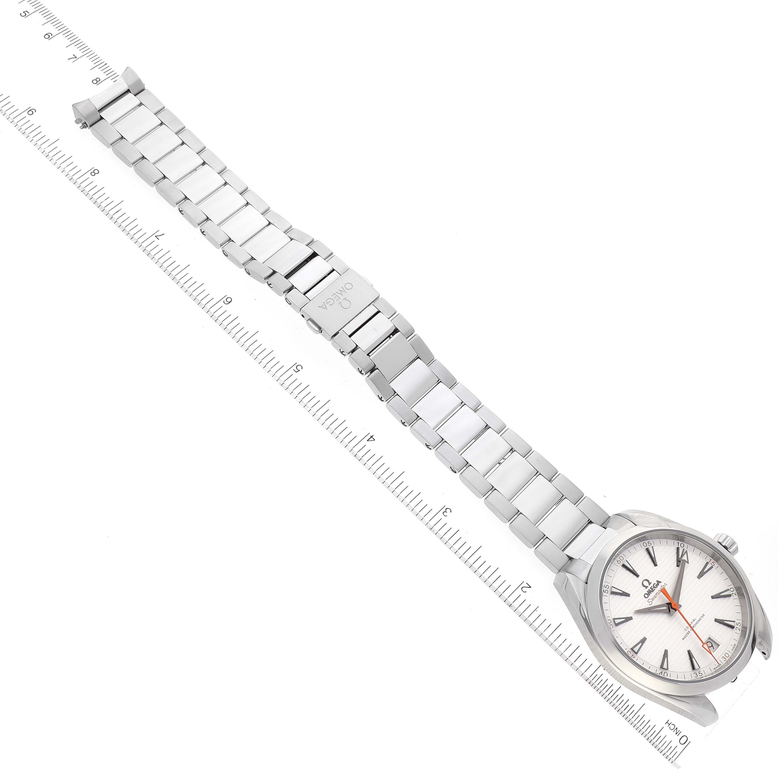 Omega Seamaster Aqua Terra Orange Hand Watch 220.10.41.21.02.001 Box Card