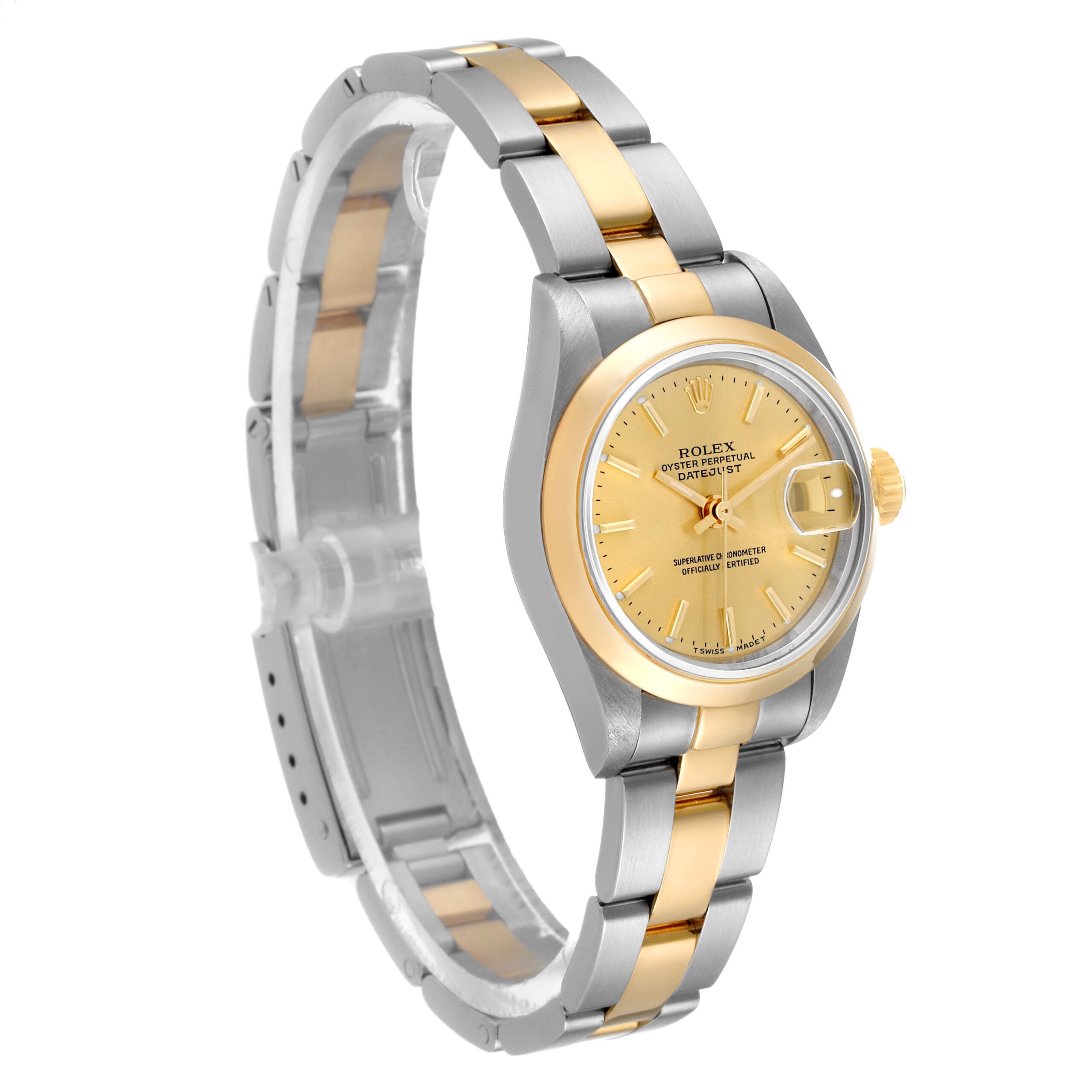 Rolex Datejust Steel Yellow Gold Champagne Dial Ladies Watch 79163