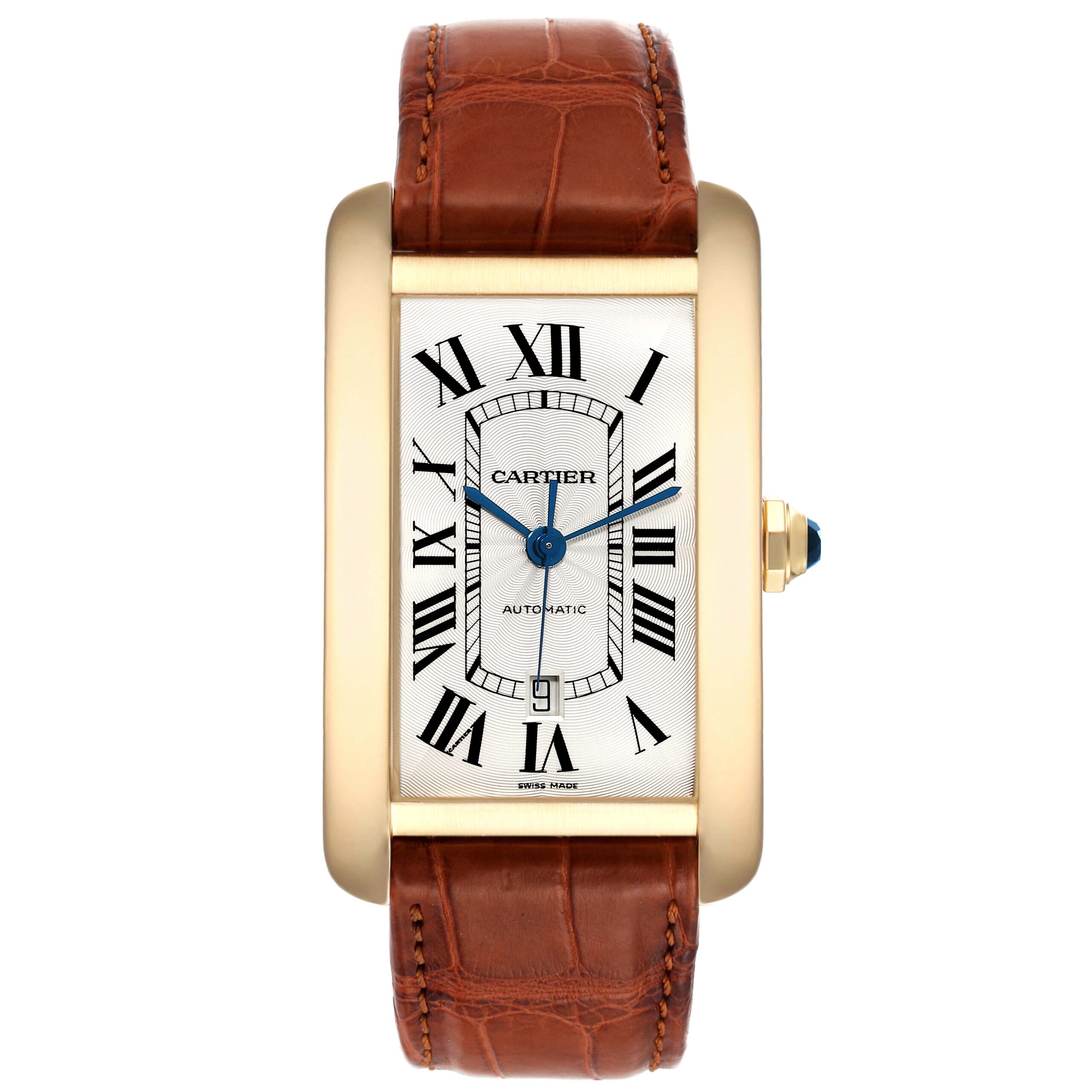 Cartier Tank Americaine Yellow Gold Automatic Mens Watch W2609756