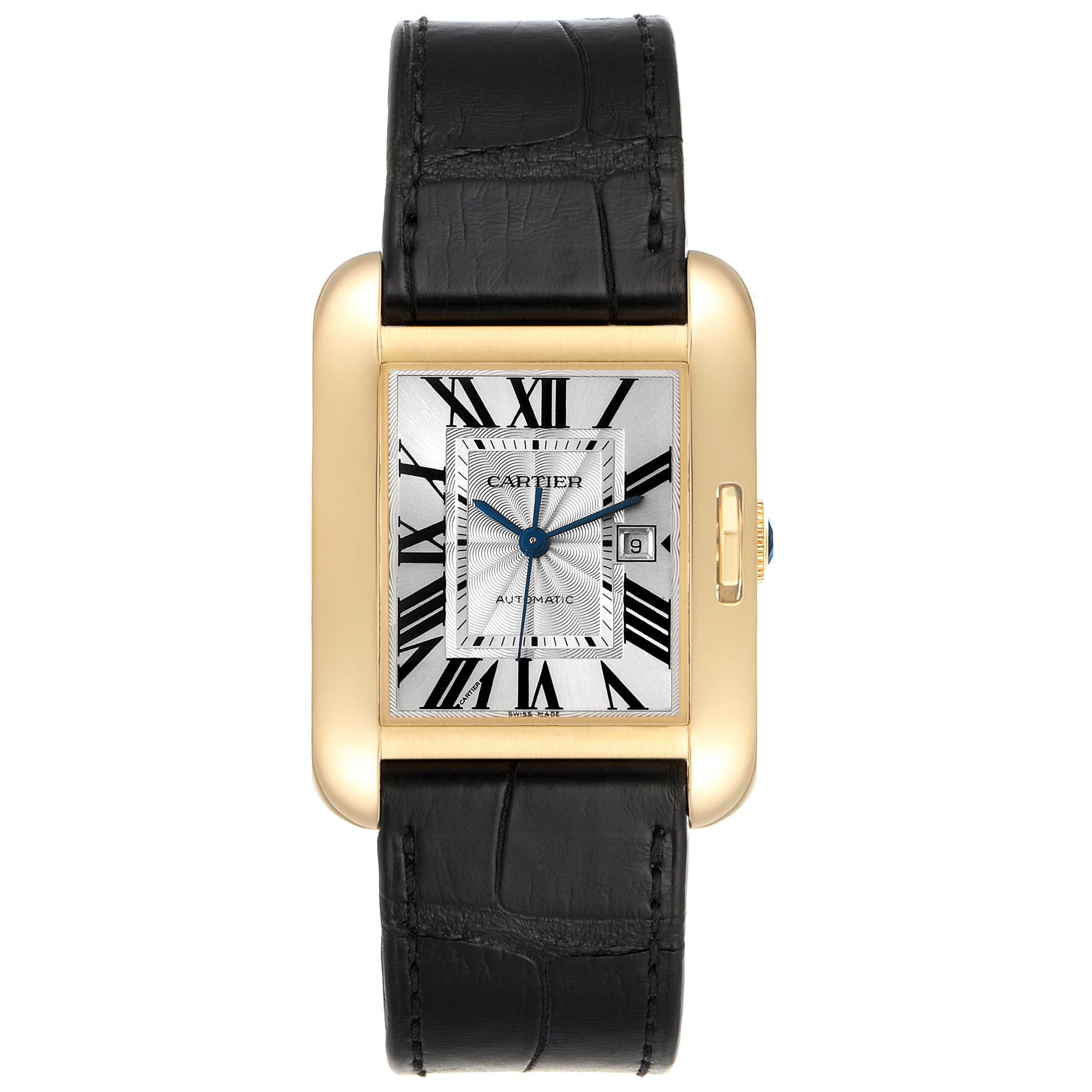 Cartier Tank Anglaise Yellow Gold Large Mens Watch W5310030 Box Papers