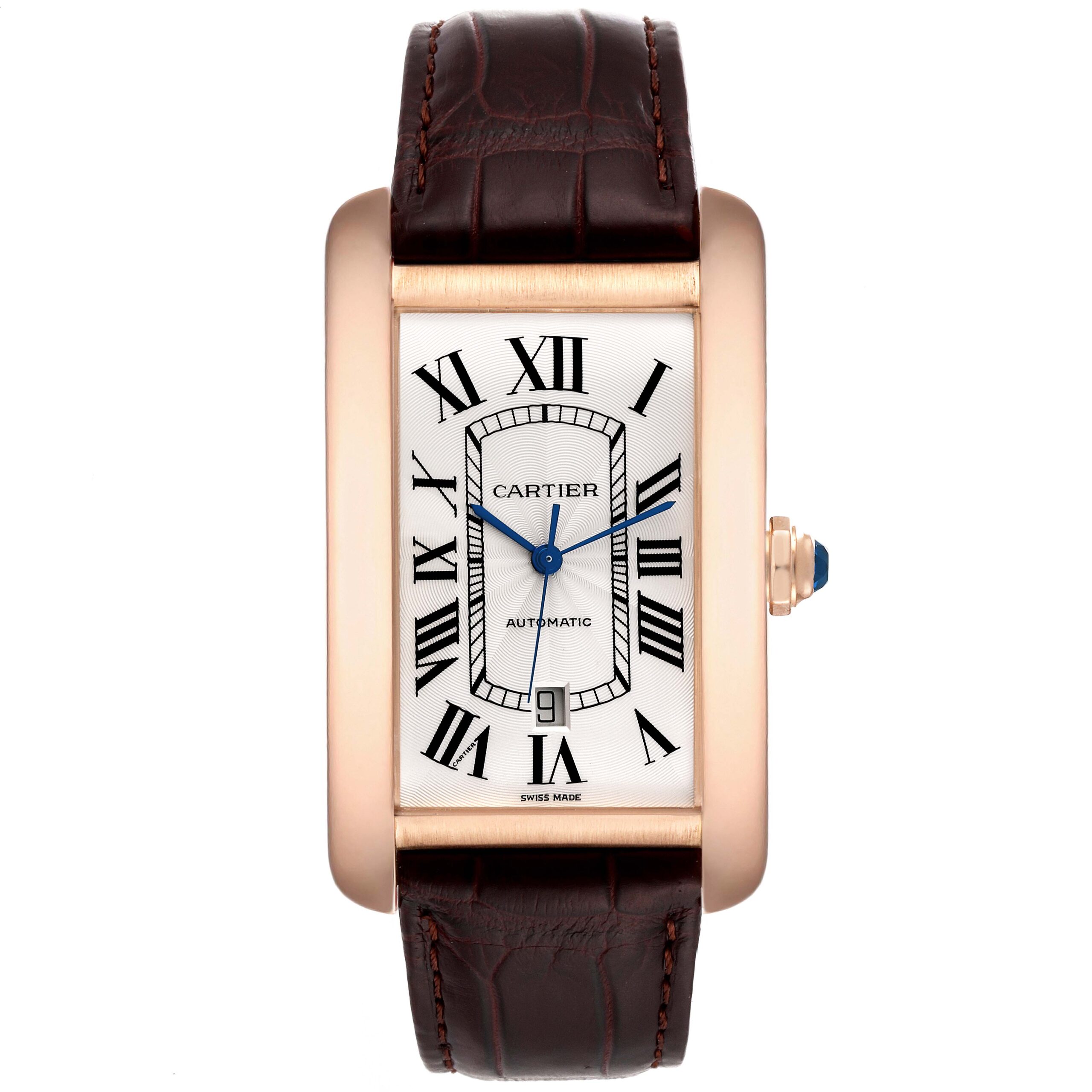 Cartier Tank Americaine XL Rose Gold Automatic Mens Watch W2609856