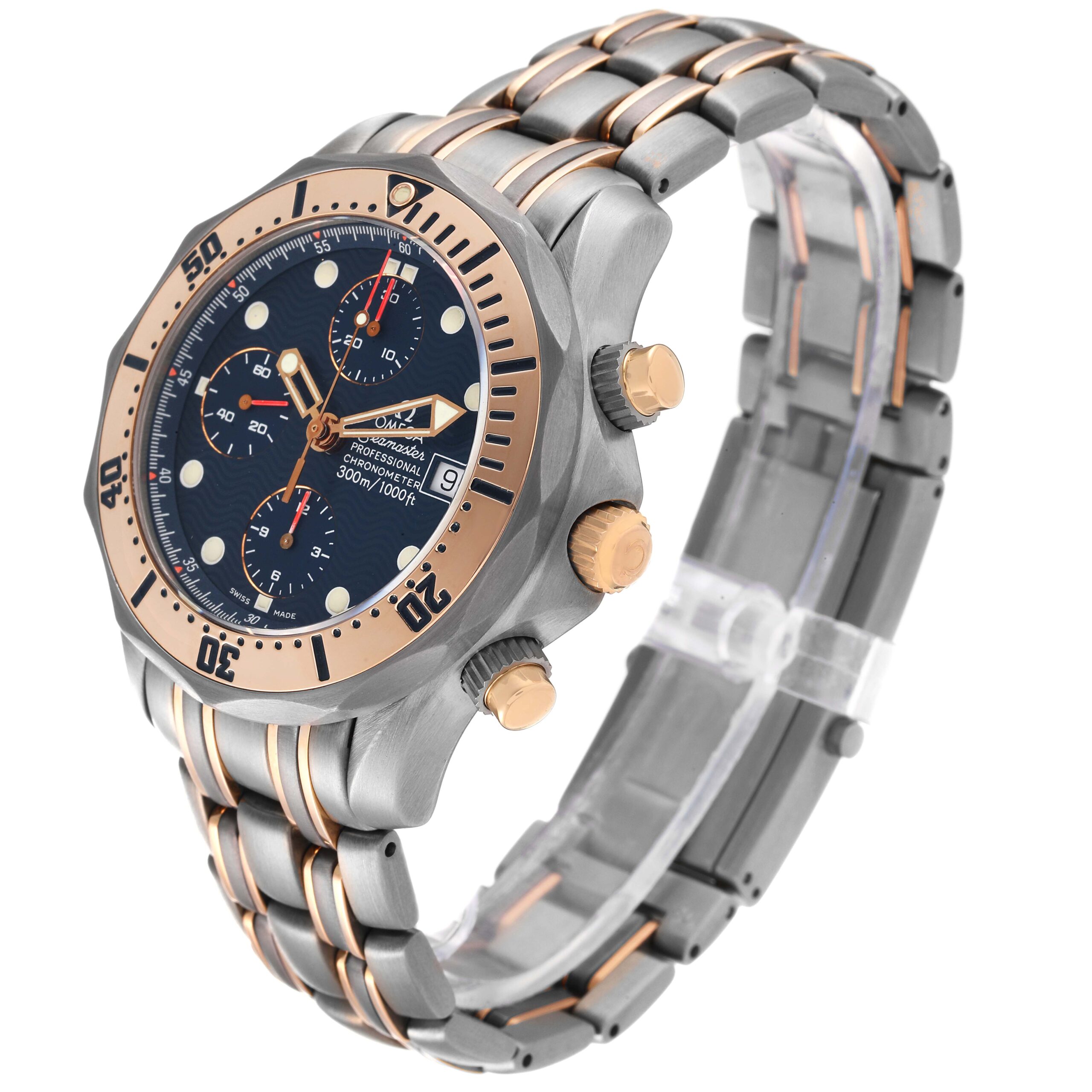 Omega Seamaster 41mm Titanium Rose Gold Mens Watch 2296.80.00
