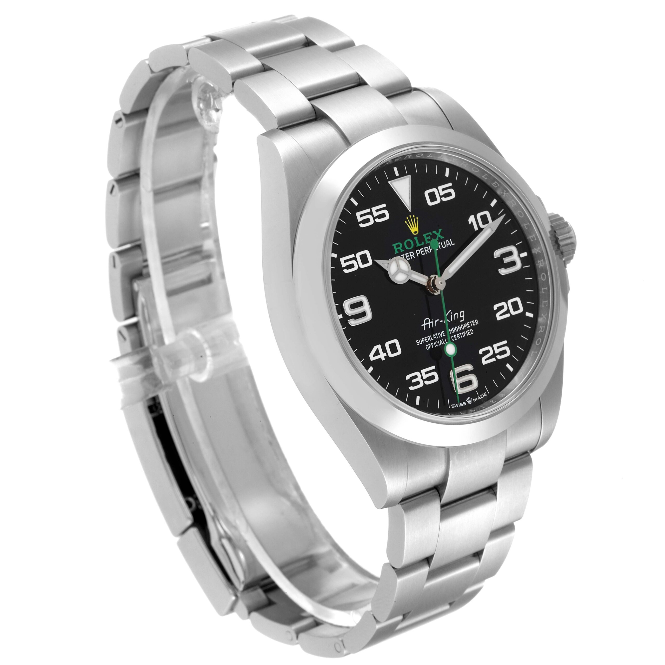 Rolex Oyster Perpetual Air King Black Dial Steel Mens Watch 126900 Unworn