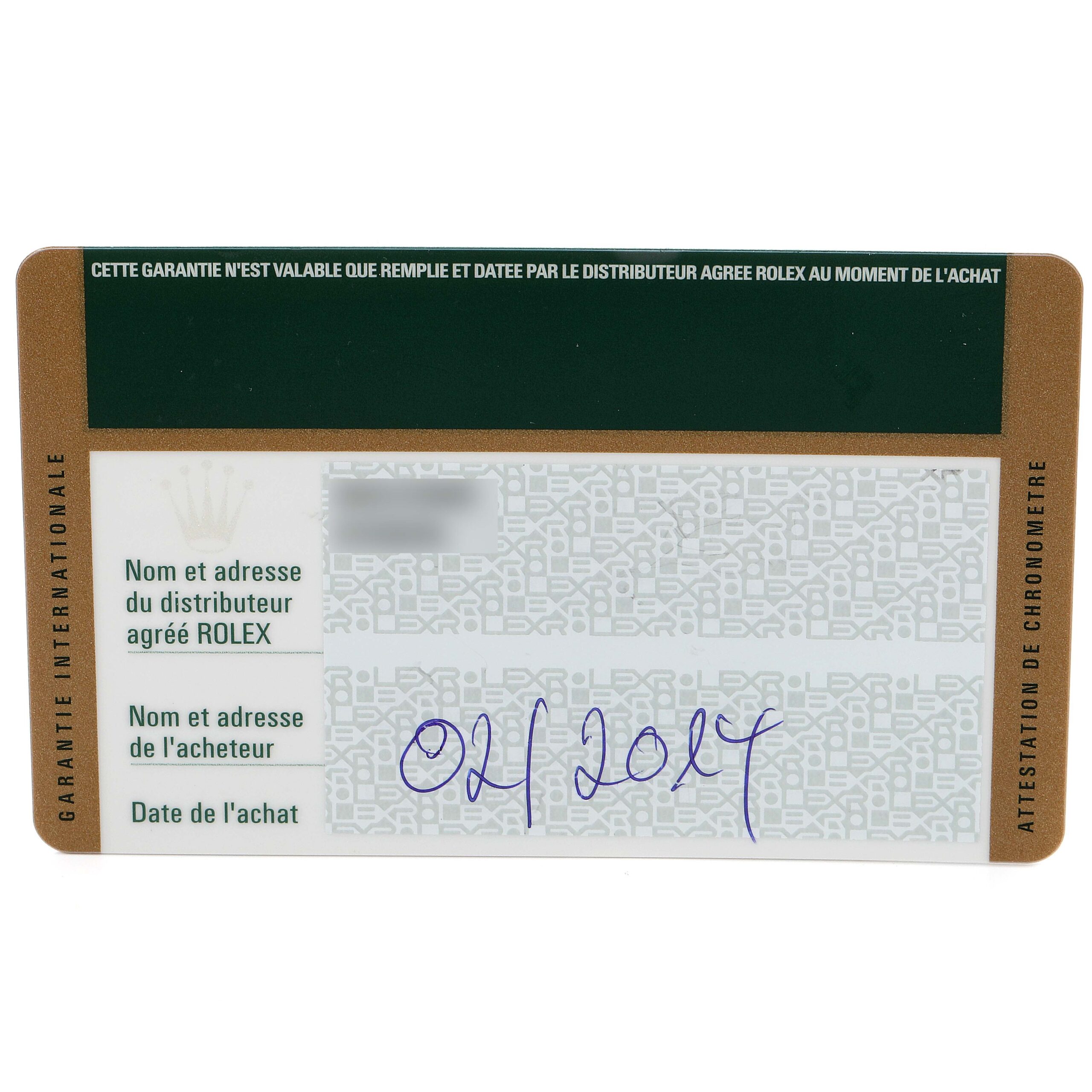 Rolex Midsize Black Dial Domed Bezel Steel Ladies Watch 177200 Box Card