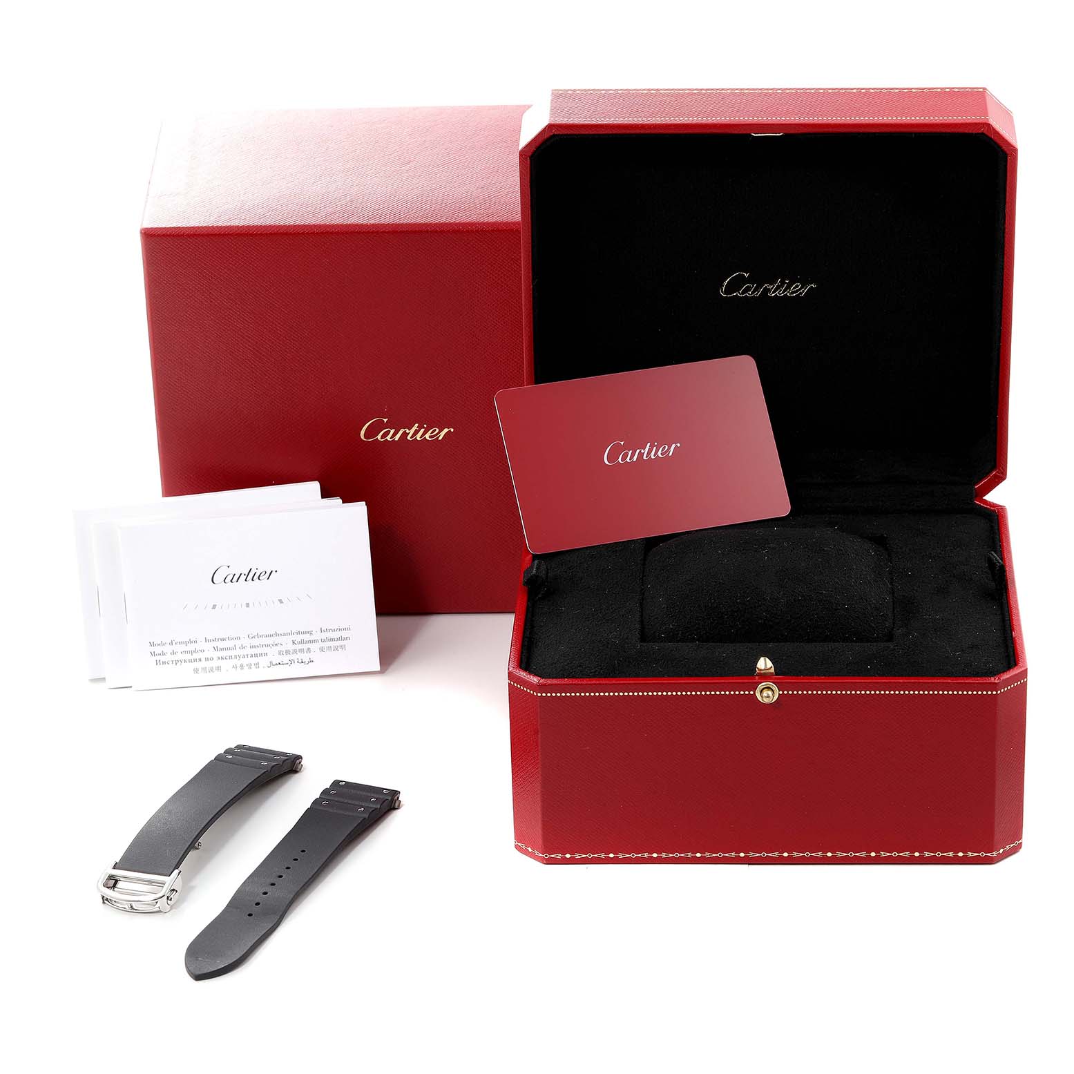 Cartier Santos Stainless Steel DLC Grey Dial Mens Watch WSSA0037 Unworn