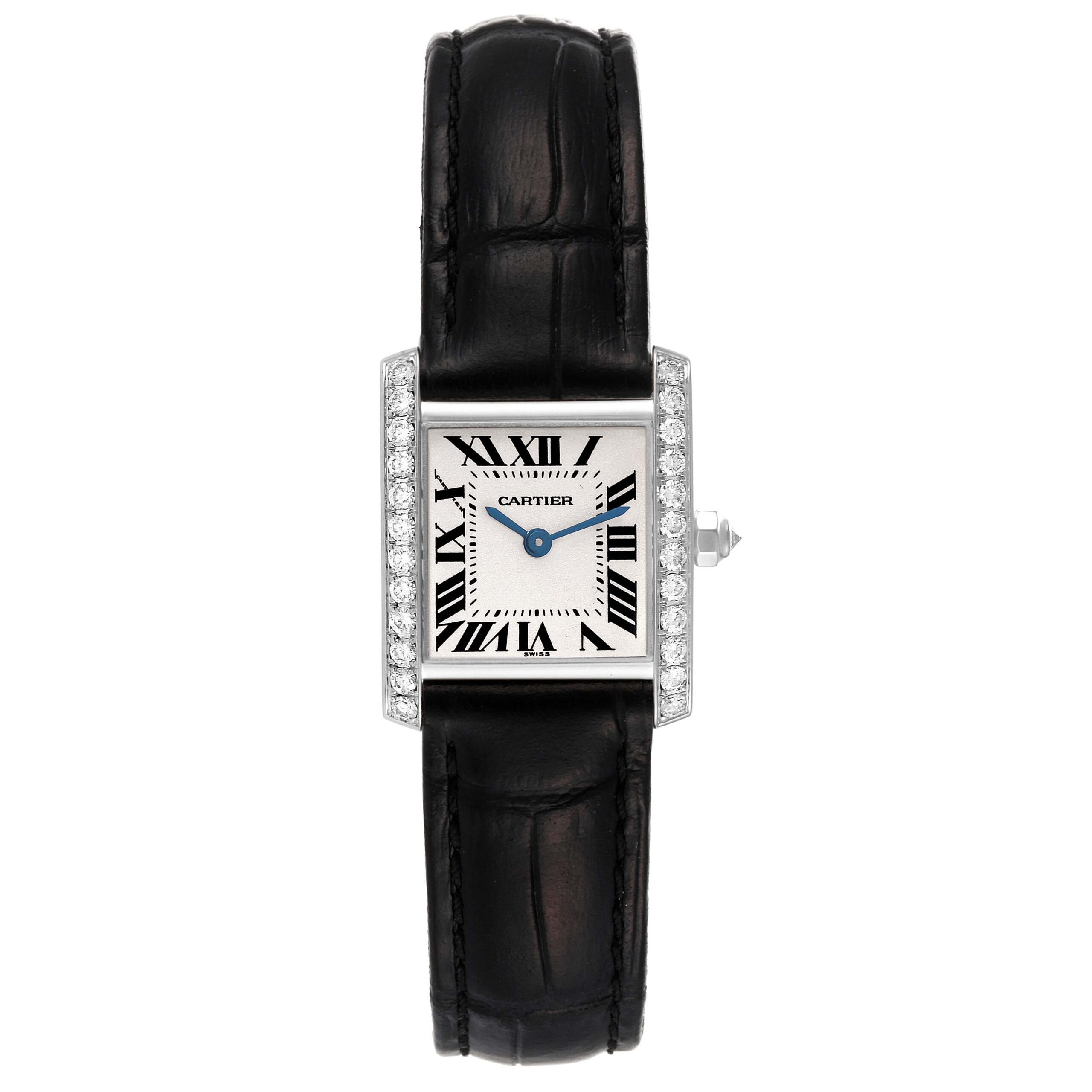 Cartier Tank Francaise White Gold Diamond Ladies Watch WE100251