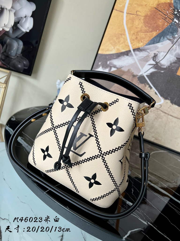 Louis Vuitton M46023 LV M46029 N��oNo�� MM Monogram Beige