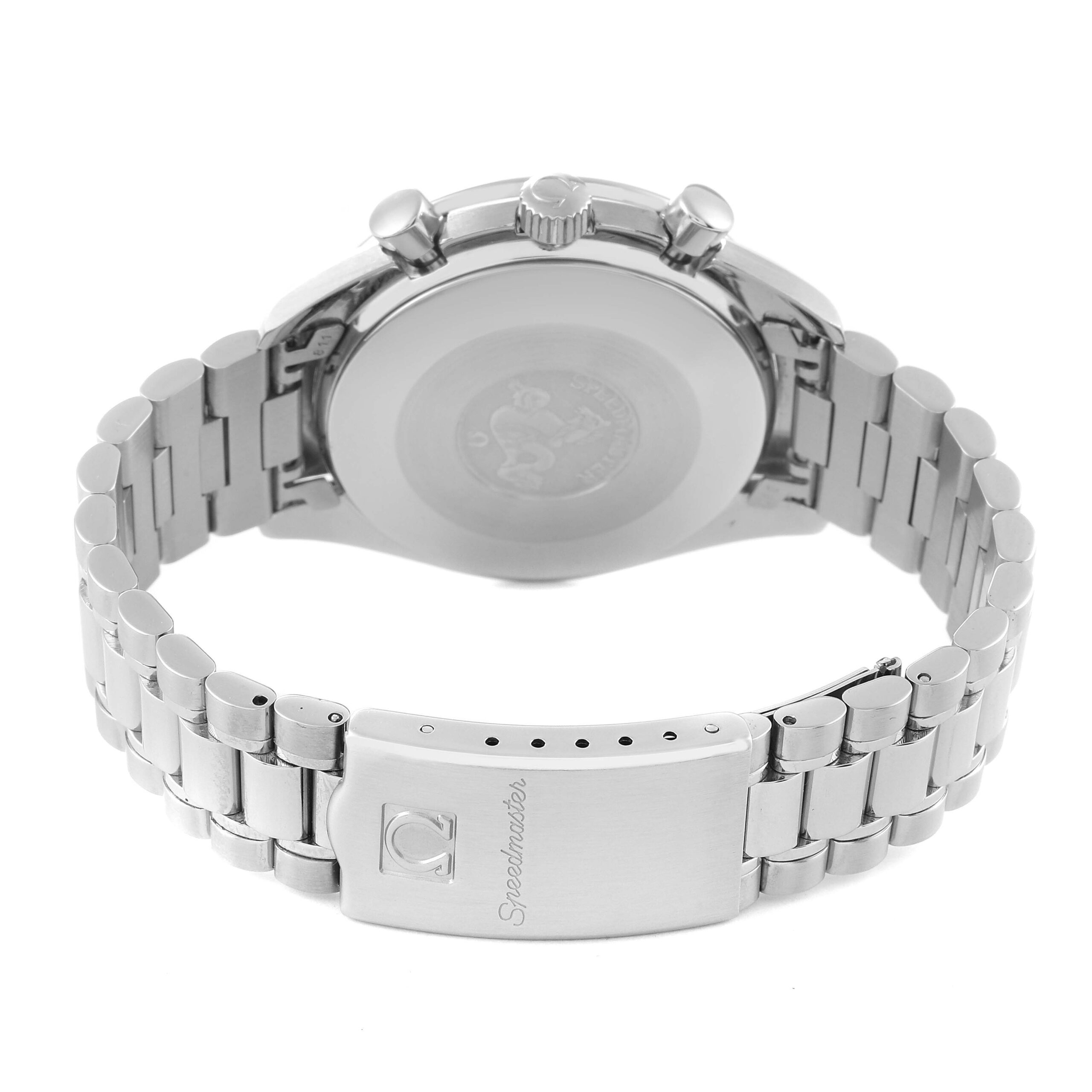 Omega Speedmaster Reduced Hesalite Chronograph Steel Mens Watch 3510.50.00