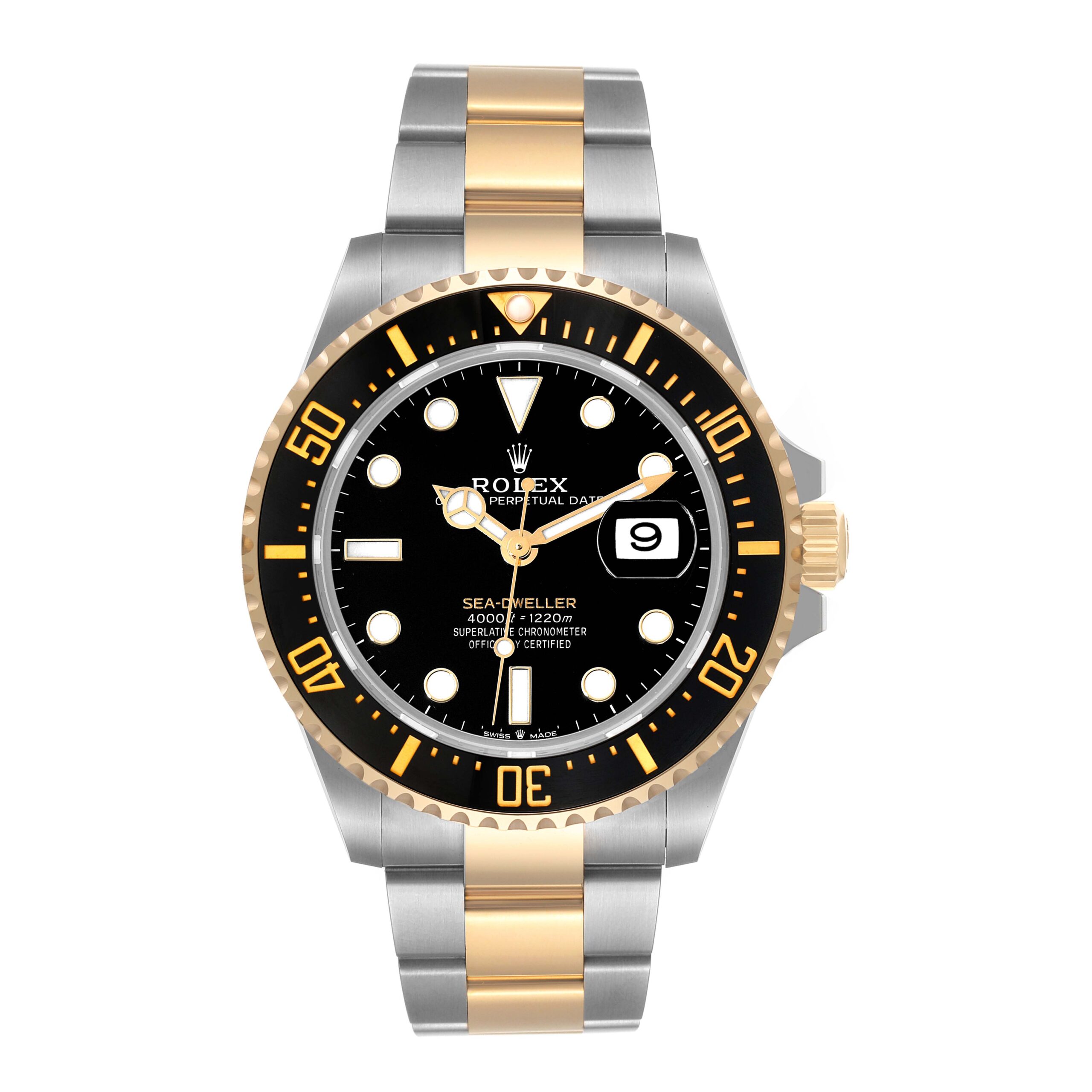 Rolex Seadweller Black Dial Steel Yellow Gold Mens Watch 126603 Unworn