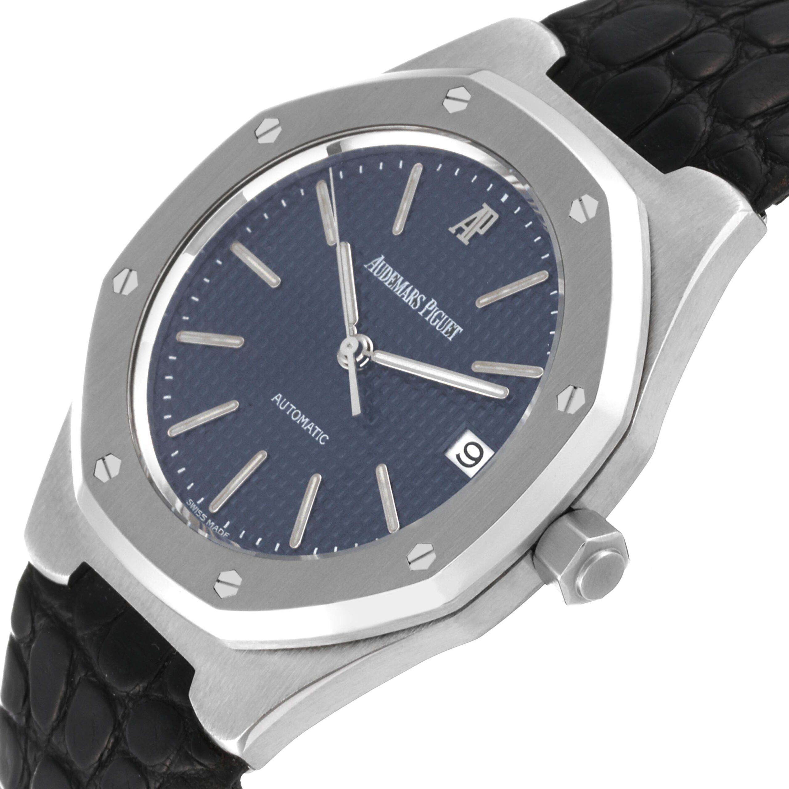 Audemars Piguet Royal Oak Blue Dial Steel Mens Watch 14800ST