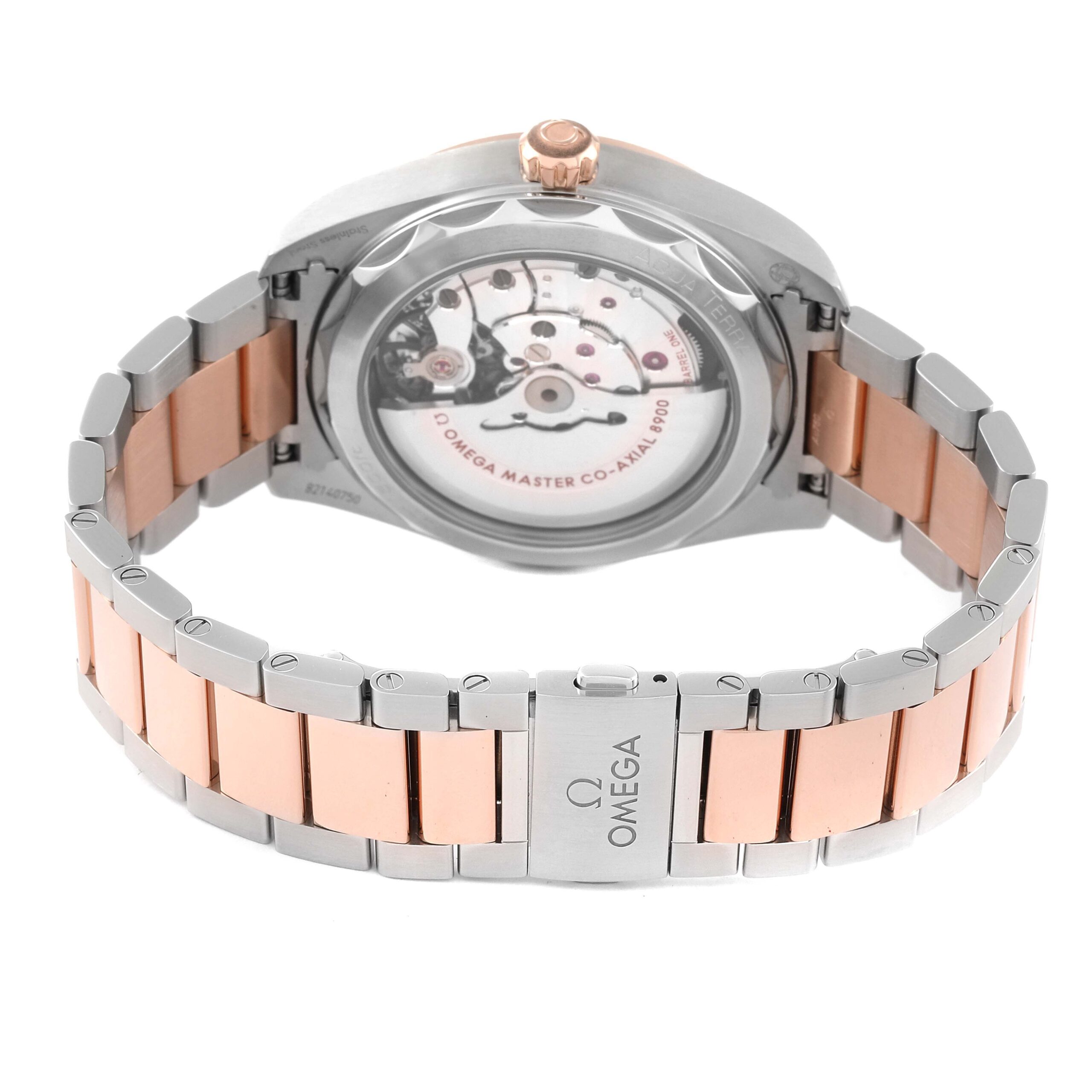 Omega Aqua Terra 41 Steel Rose Gold Mens Watch 220.20.41.21.02.001 Box Card