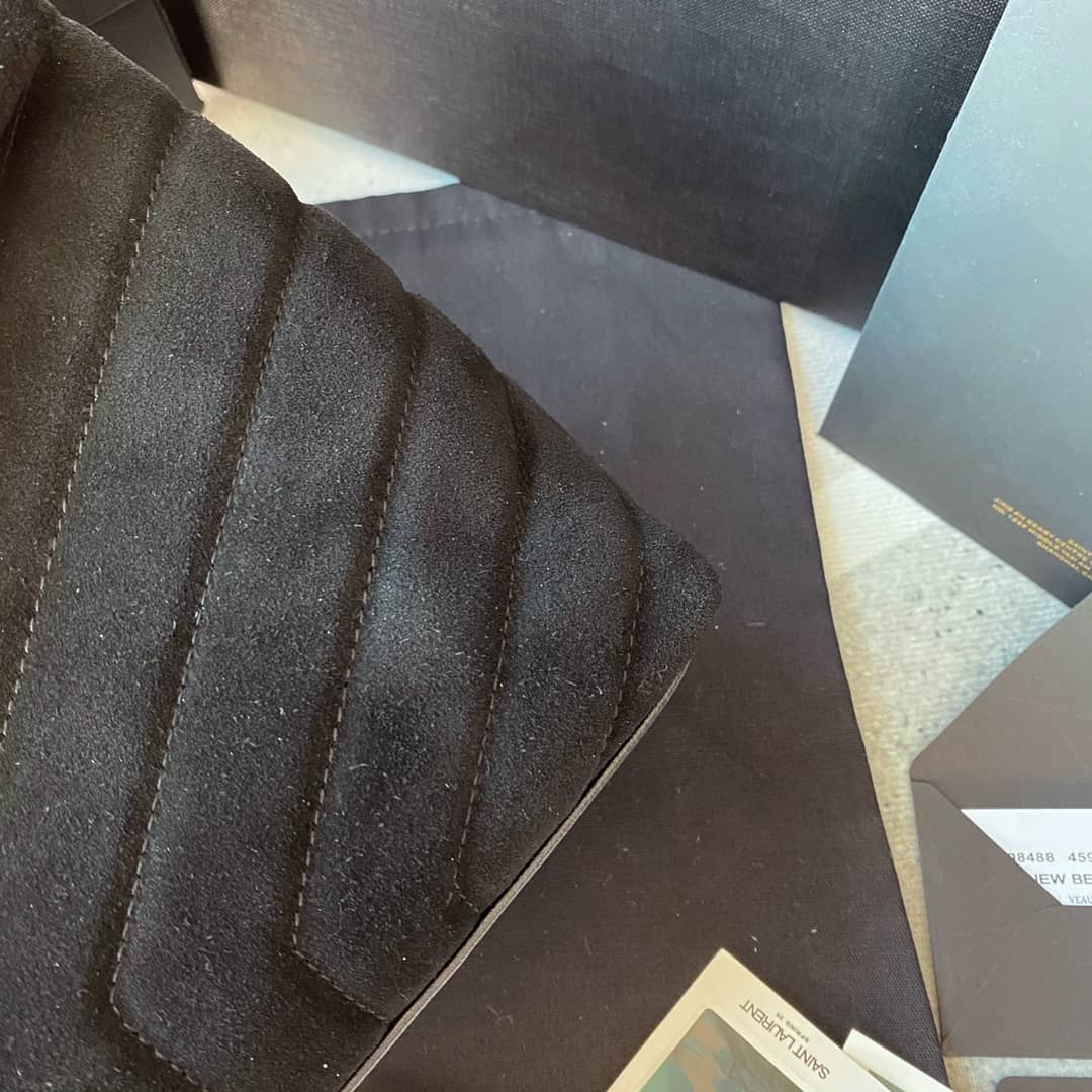 Saint Laurent Bag Dupe Loulou Monogram Quilted Velvet Shoulder Bag