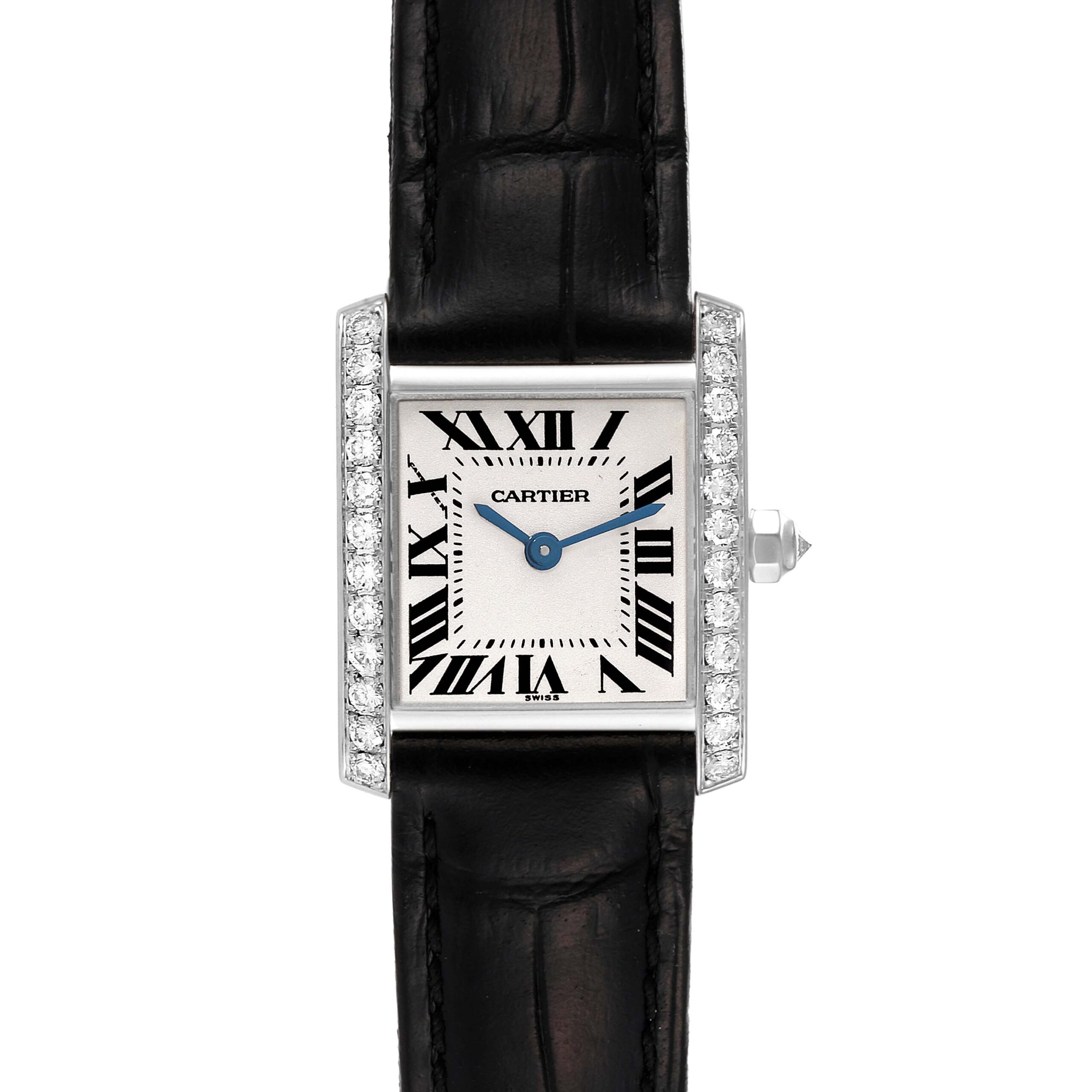 Cartier Tank Francaise White Gold Diamond Ladies Watch WE100251