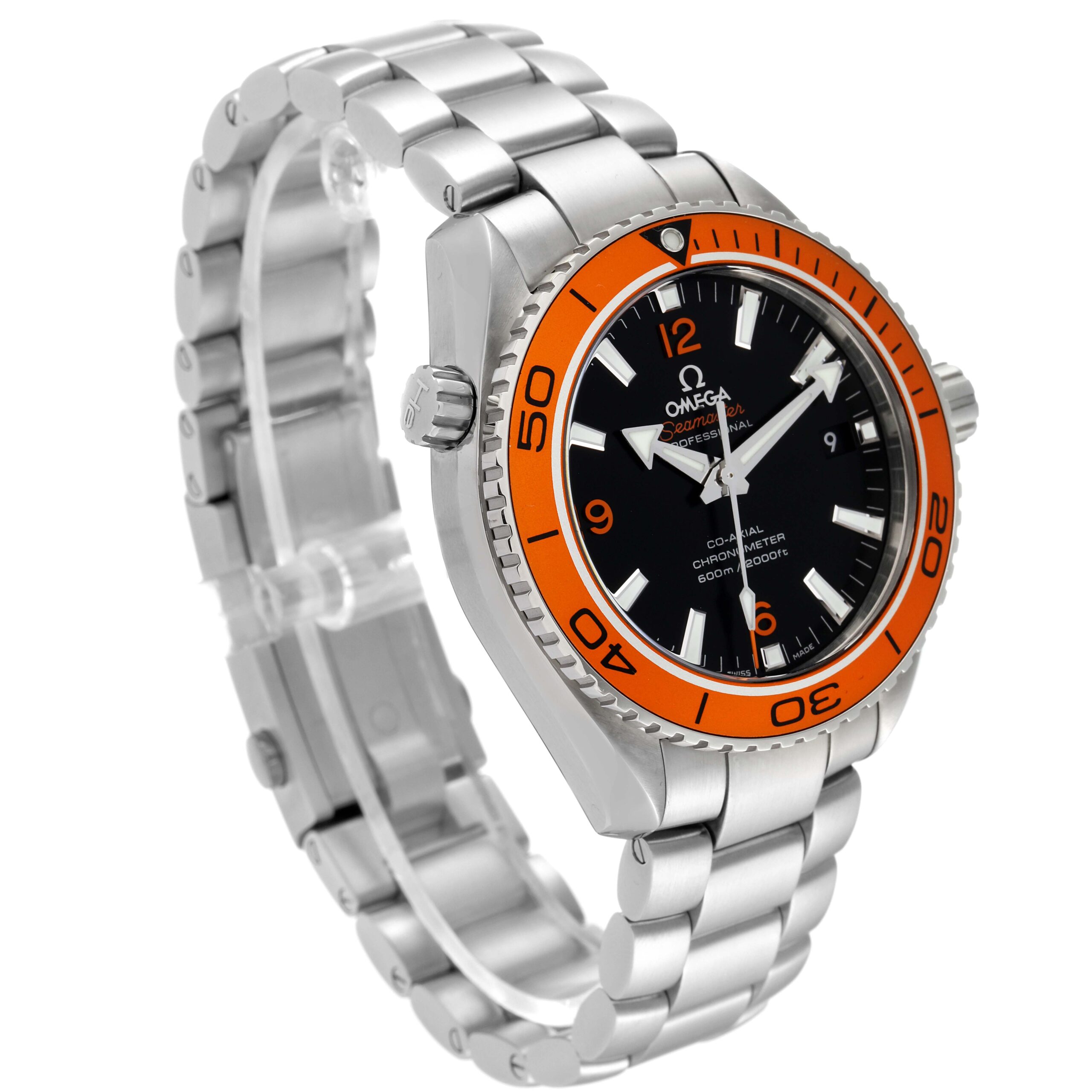 Omega Seamaster Planet Ocean Orange Bezel Watch 232.30.42.21.01.002 Box Card