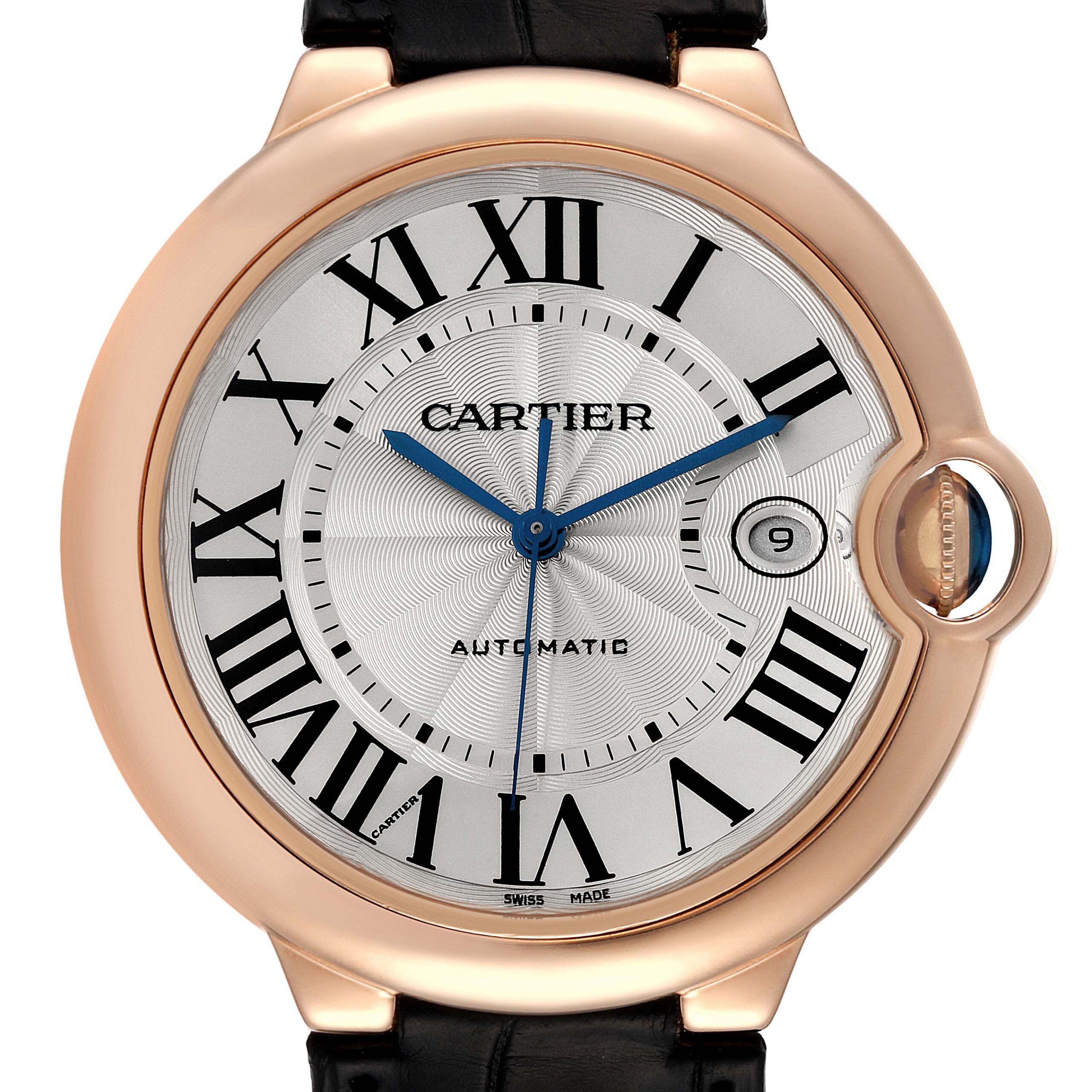 Cartier Ballon Bleu 42 mm Automatic Rose Gold Mens Watch W6900651