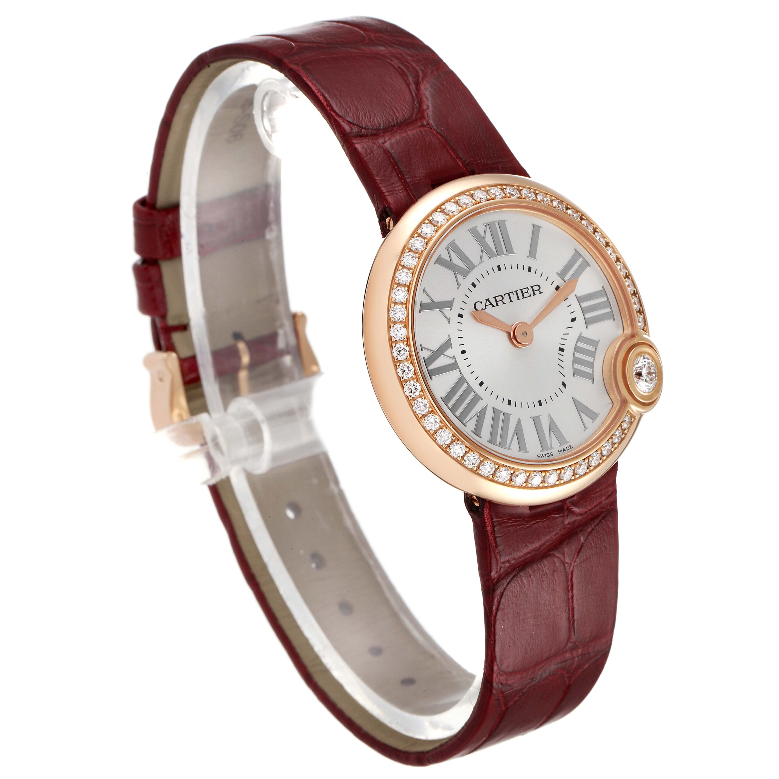 Cartier Ballon Blanc Rose Gold Diamond Ladies Watch WJBL0005 Unworn