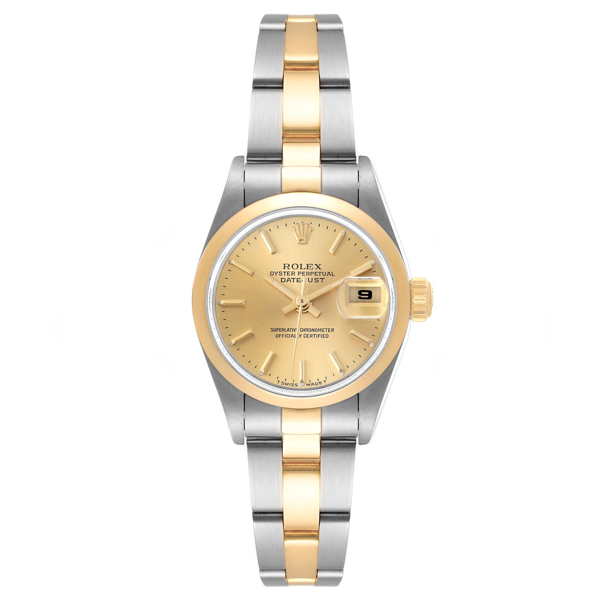 Rolex Datejust Steel Yellow Gold Champagne Dial Ladies Watch 79163