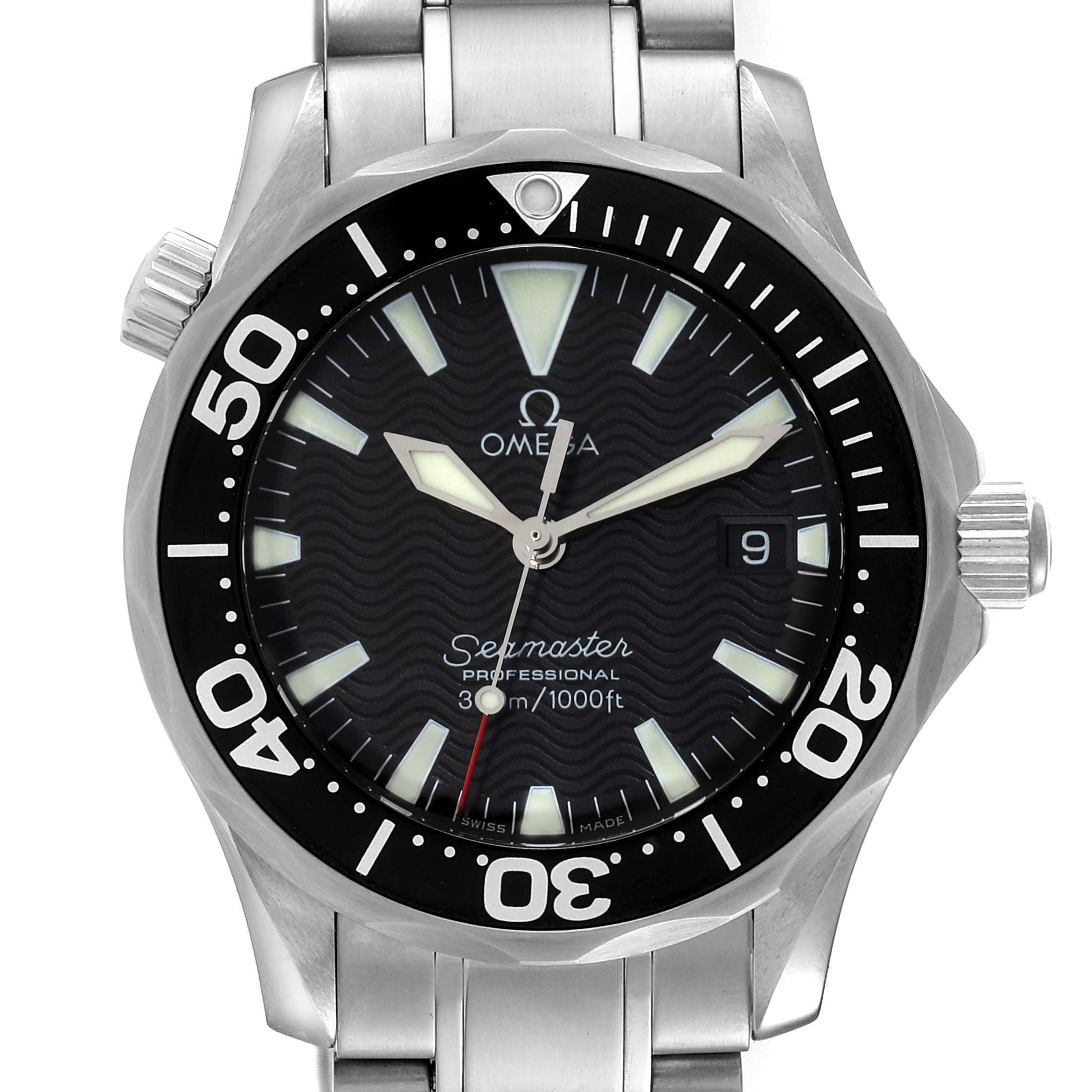 Omega Seamaster Diver 300M Quartz Midsize Black Dial Mens Watch 2262.50.00