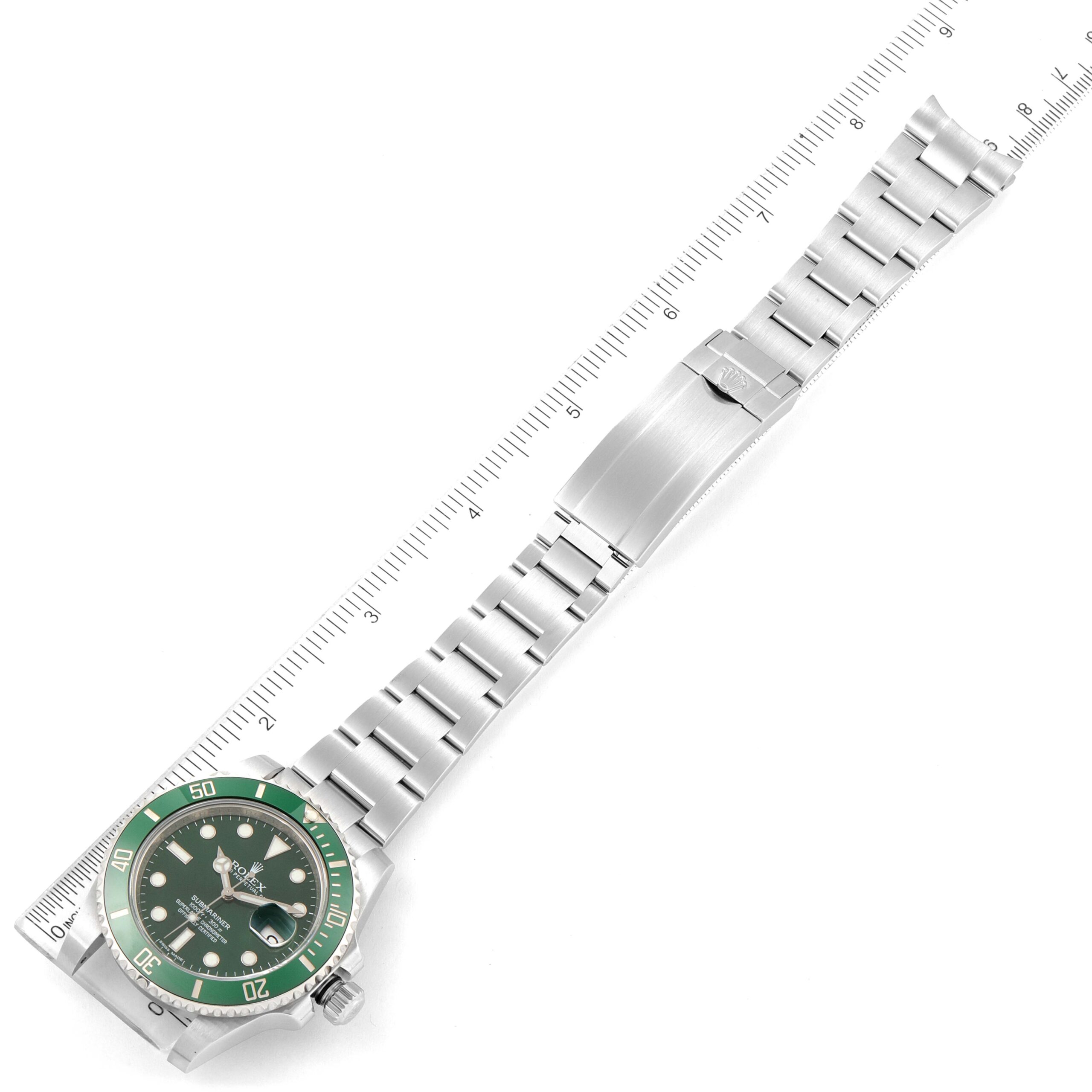 Rolex Submariner Hulk Green Dial Bezel Steel Mens Watch 116610LV Box Card