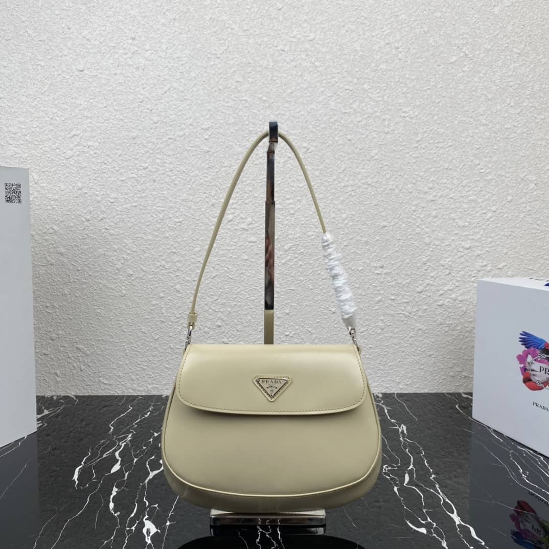 Prada Cleo Bag Dupe Brushed Leather Flap Replica Shoulder Bag