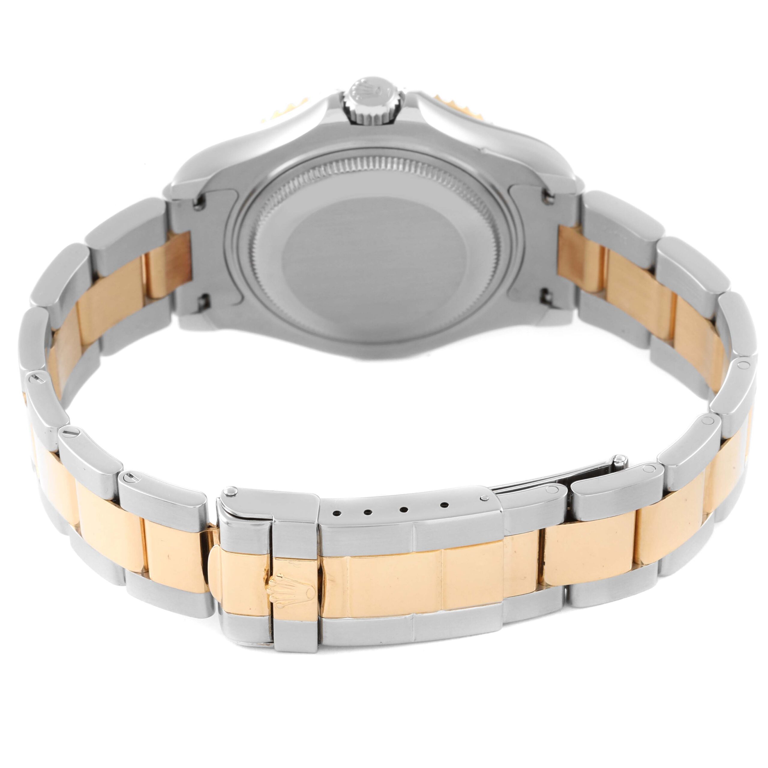 Rolex Yachtmaster 35 Midsize Steel Yellow Gold White Dial Mens Watch 68623