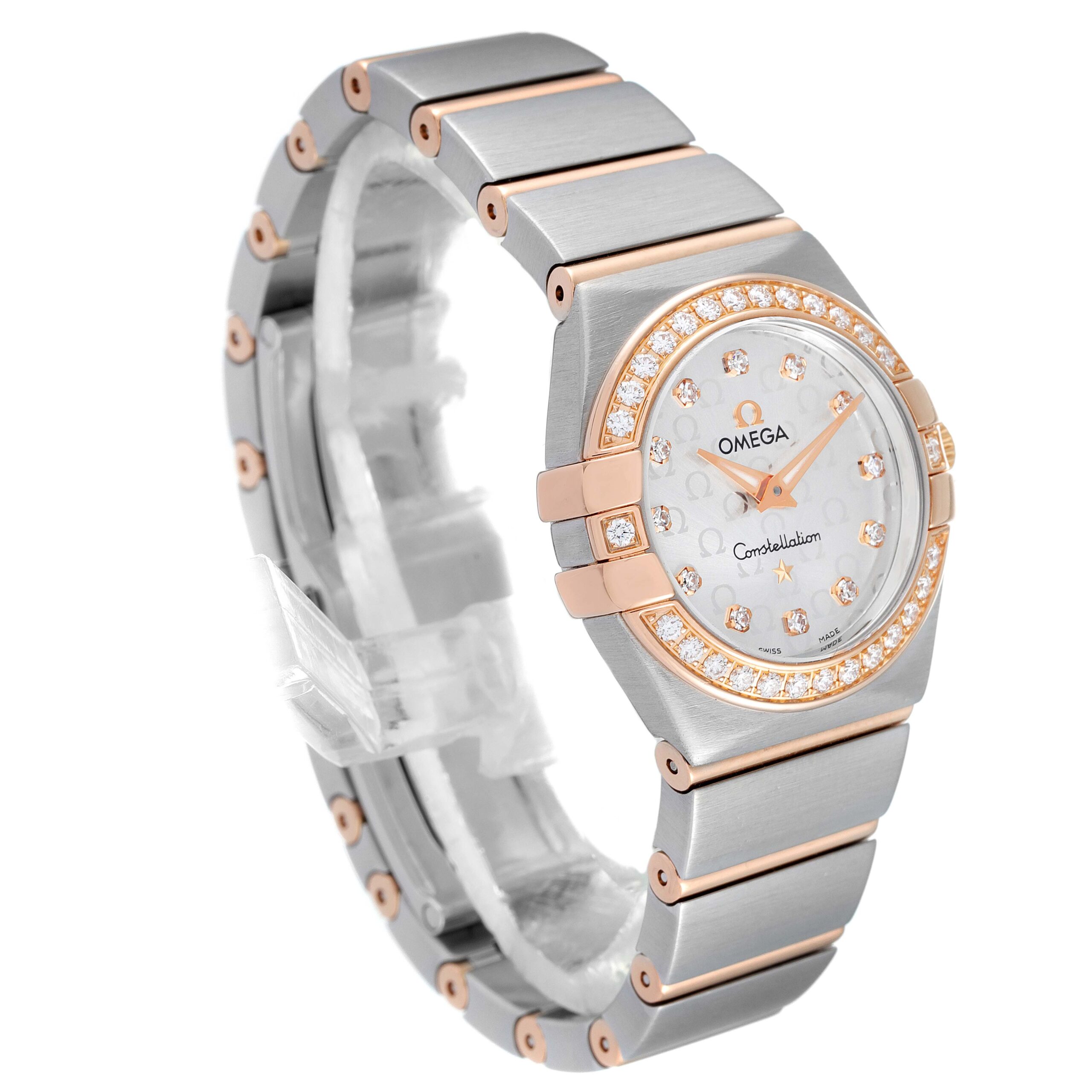 Omega Constellation Steel Yellow Gold Diamond Ladies Watch 123.25.24.60.55.009