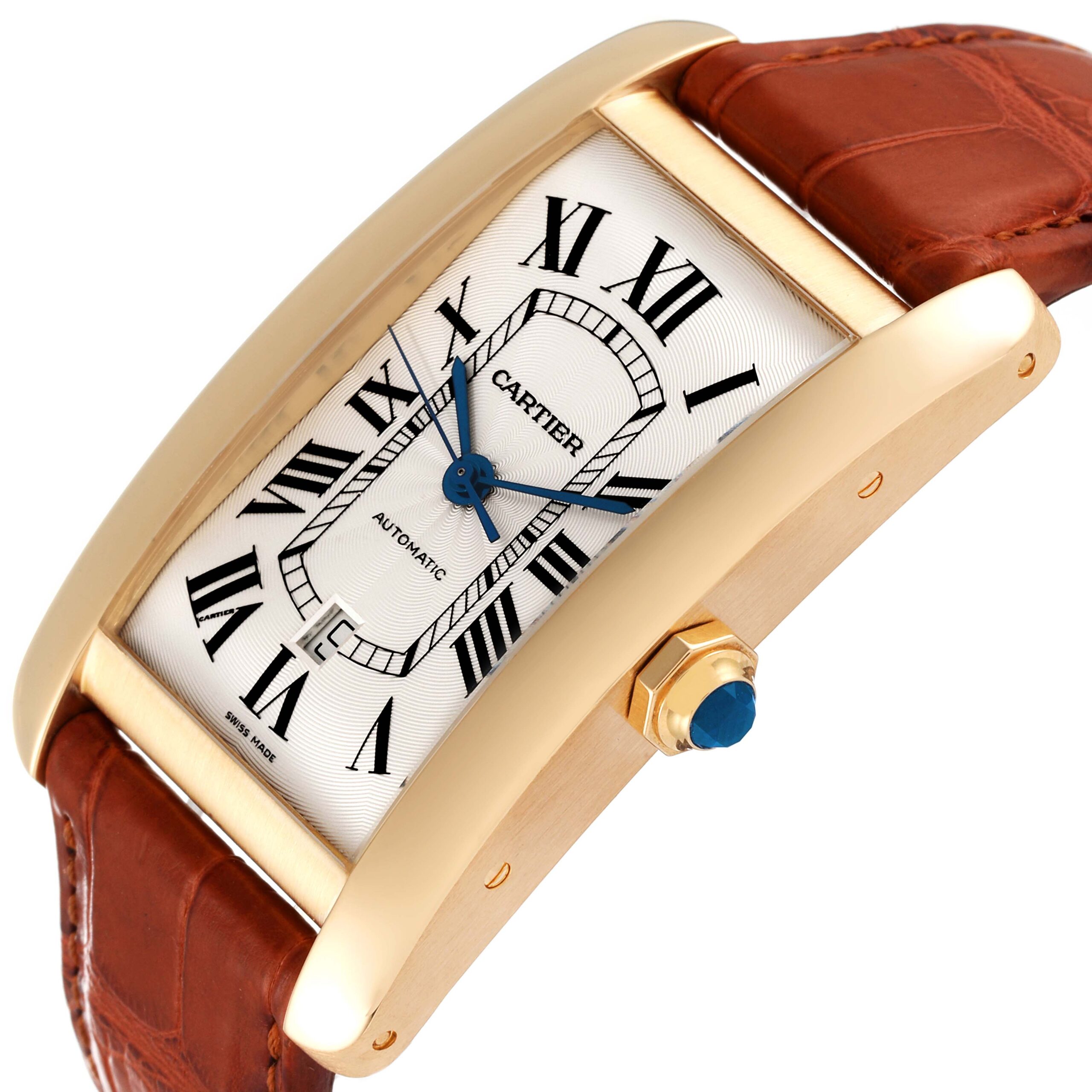 Cartier Tank Americaine Yellow Gold Automatic Mens Watch W2609756