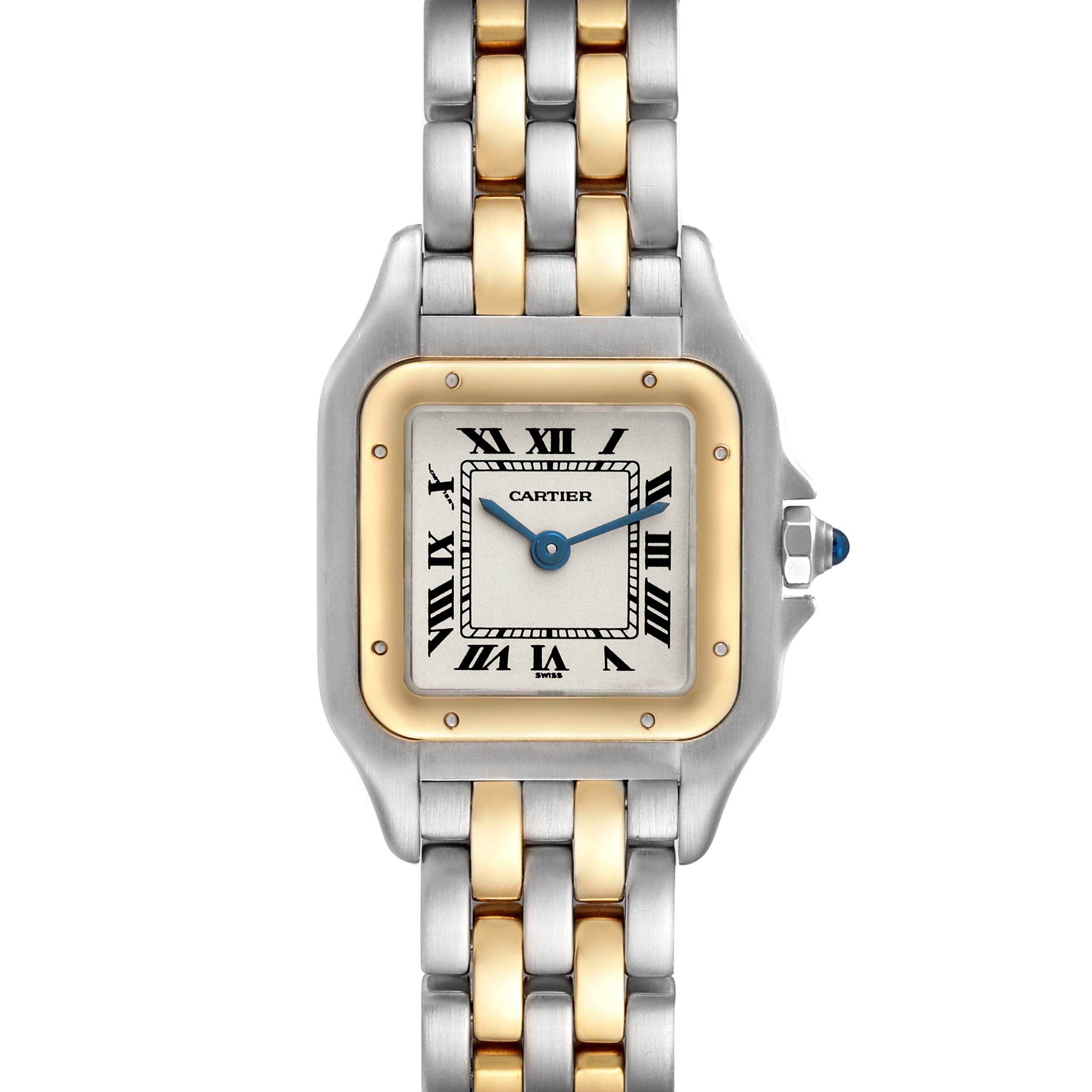 Cartier Panthere Steel Yellow Gold Two Row Ladies Watch W25029B6