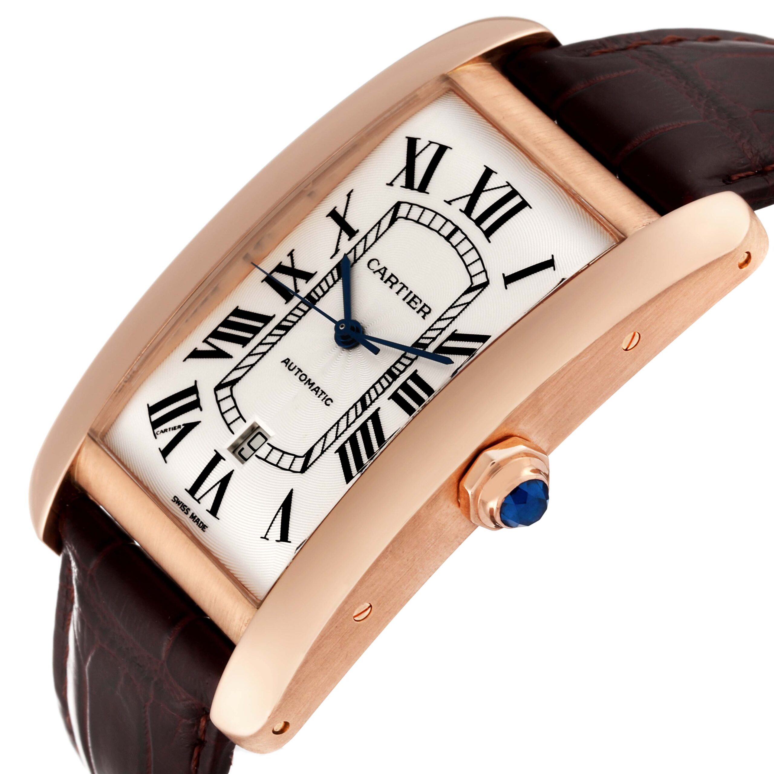 Cartier Tank Americaine XL Rose Gold Automatic Mens Watch W2609856
