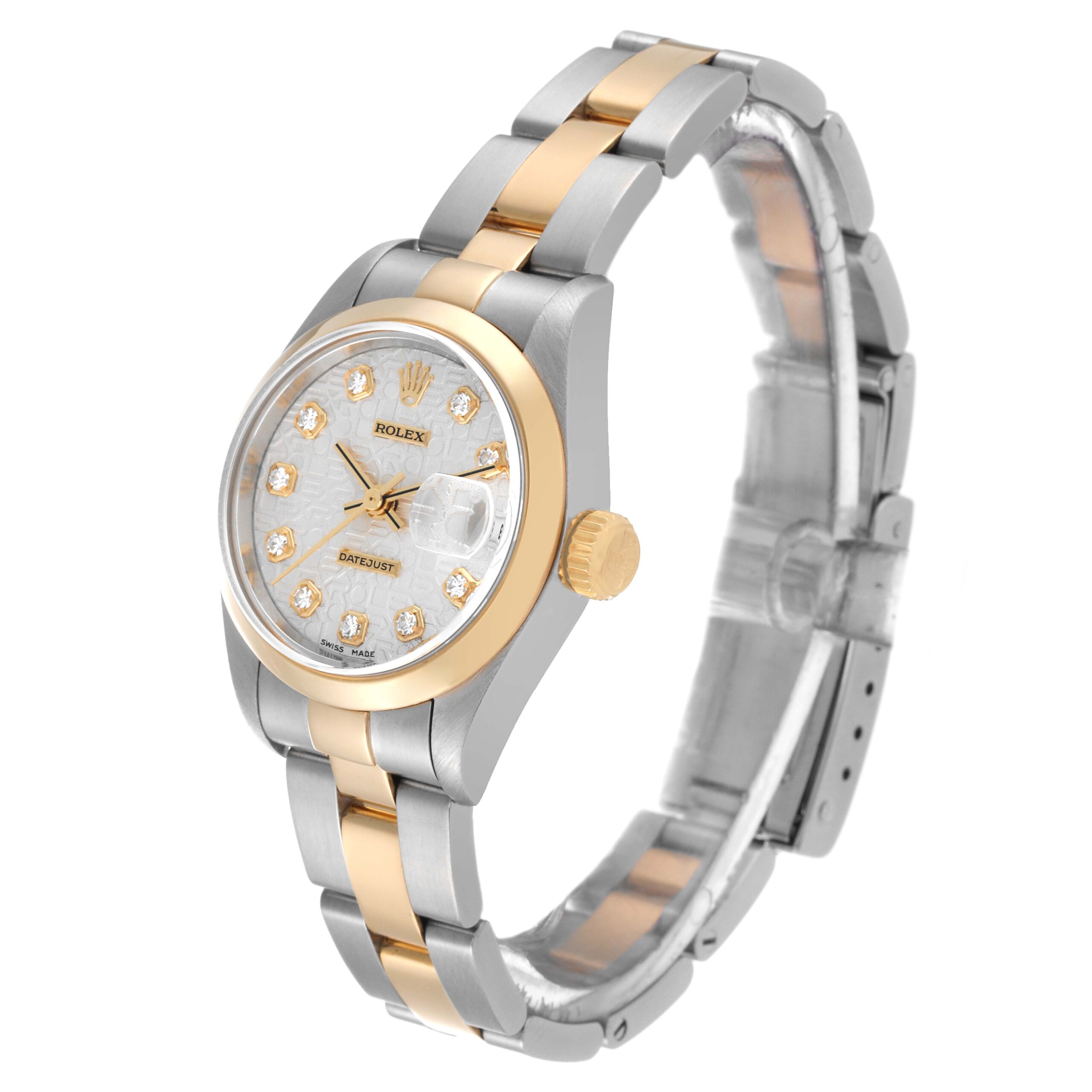 Rolex Datejust Steel Yellow Gold Anniversary Diamond Dial Ladies Watch 79163