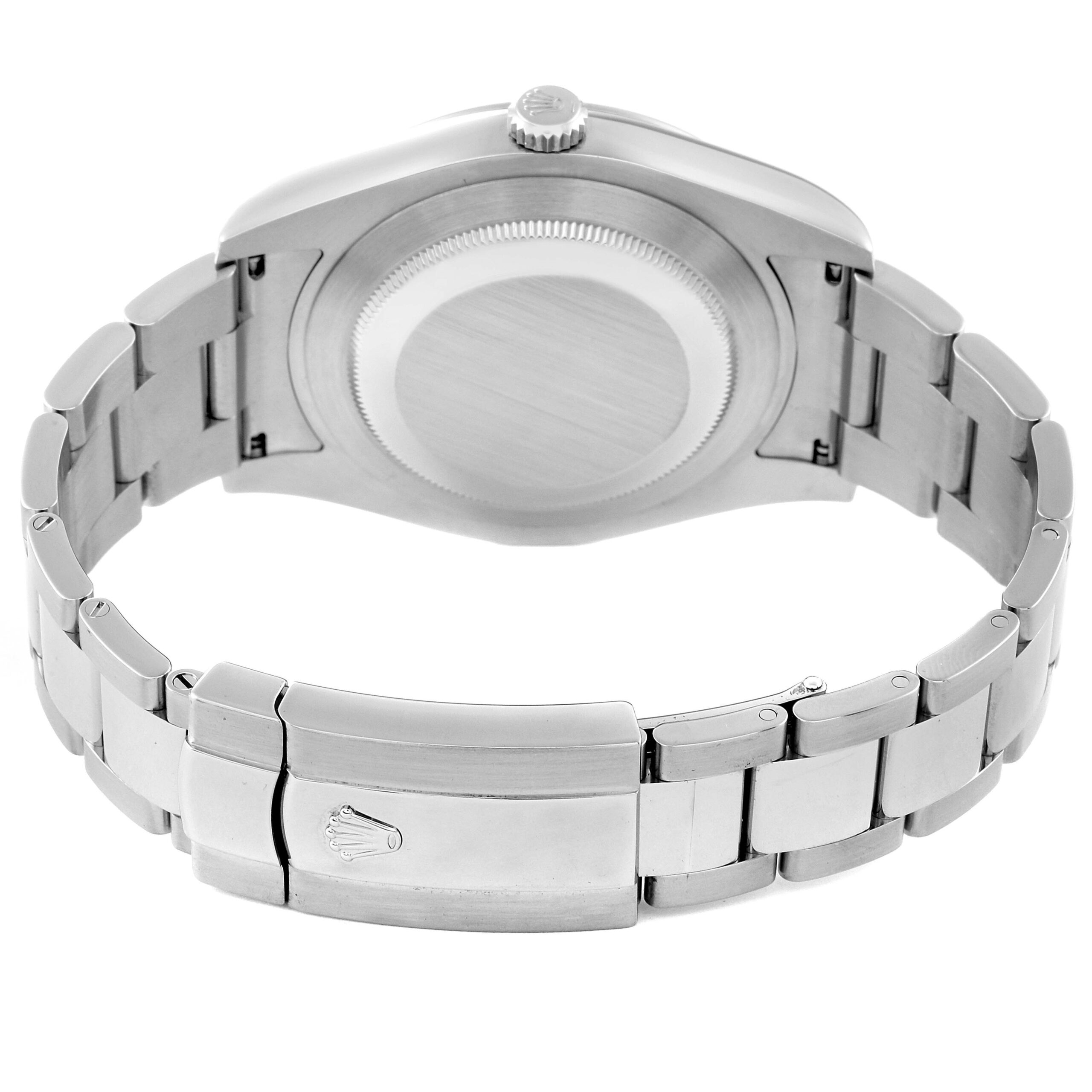 Rolex Datejust II Blue Baton Dial Steel Mens Watch 116300 Box Card