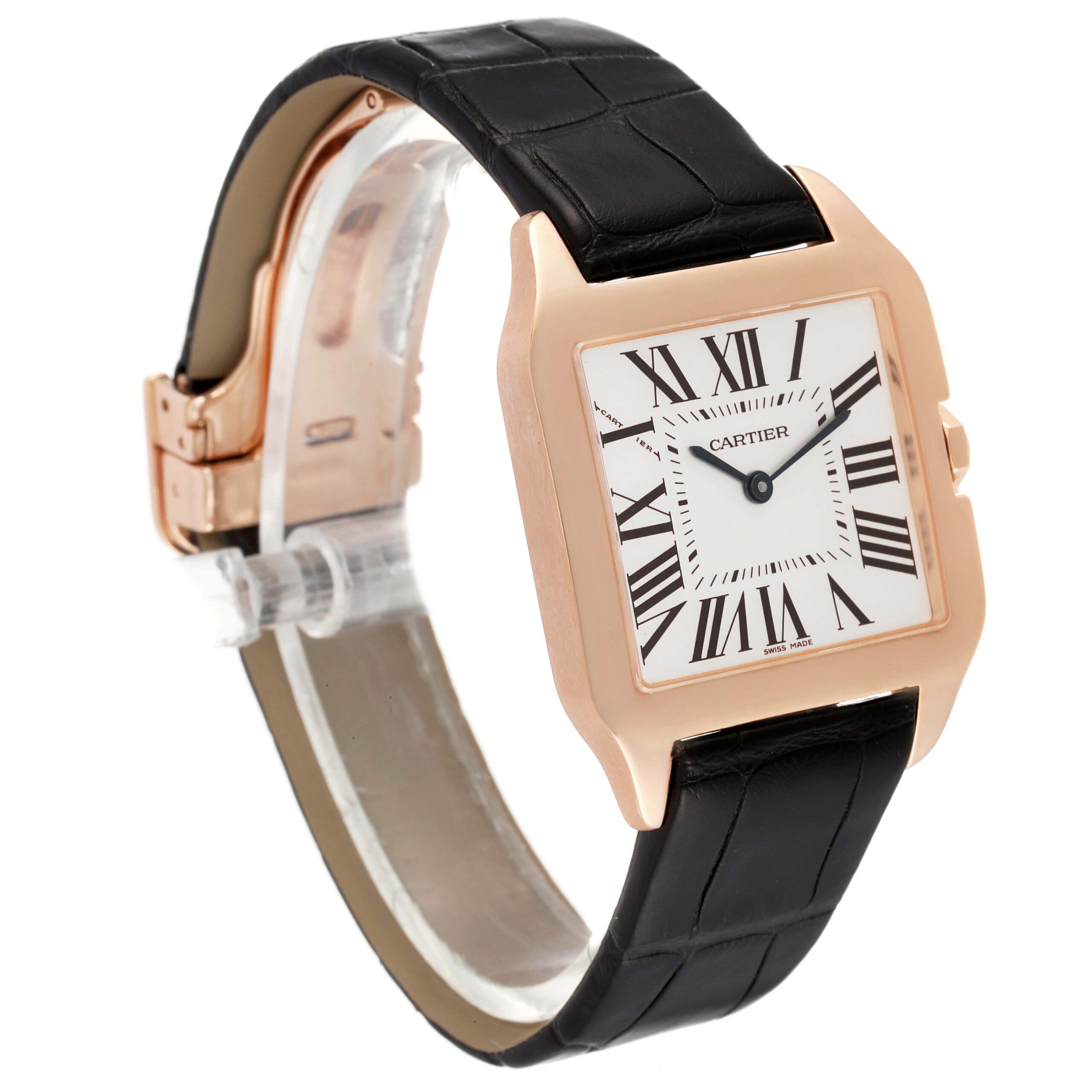 Cartier Santos Dumont Small 18k Rose Gold Mens Watch W2009251