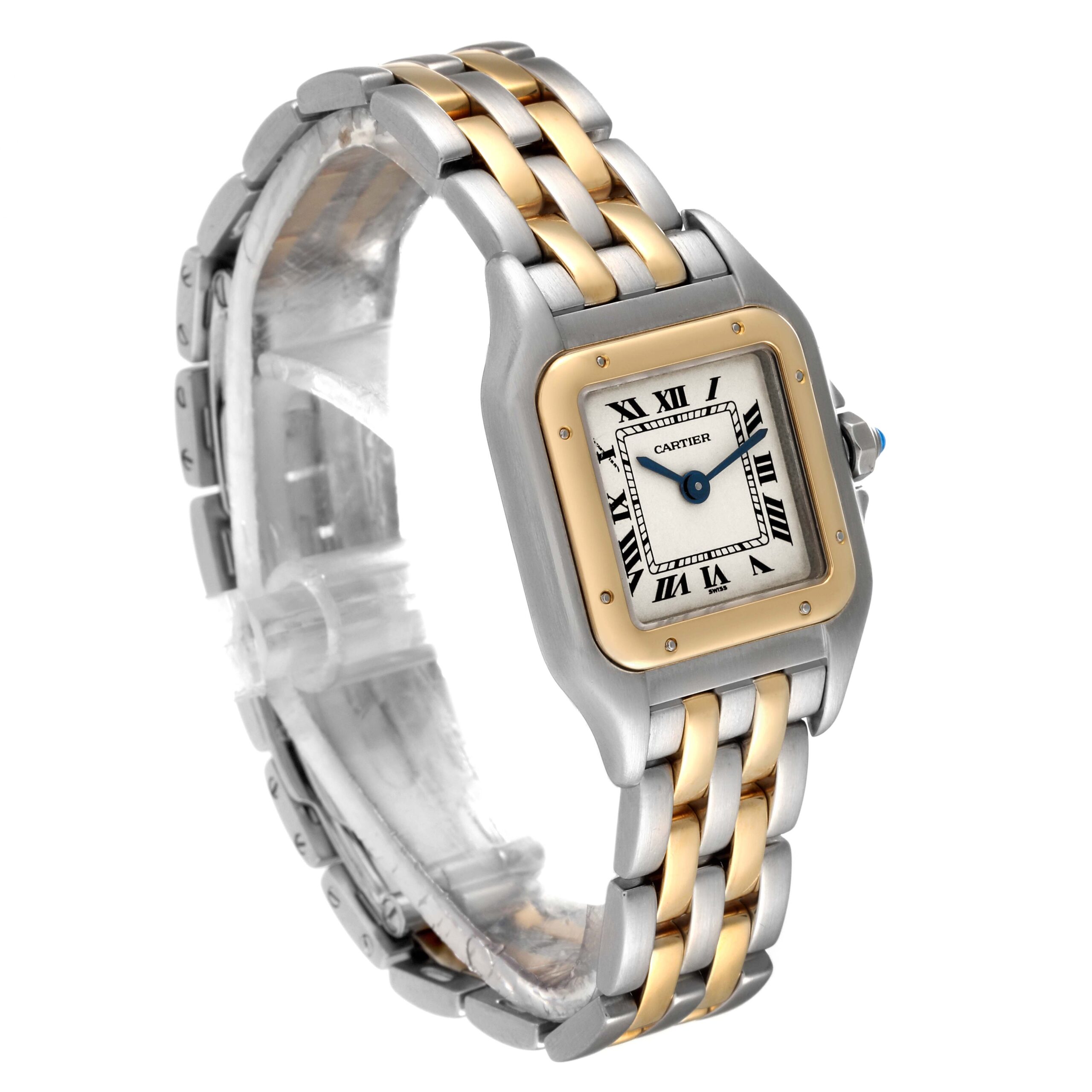 Cartier Panthere Steel Yellow Gold Two Row Ladies Watch W25029B6