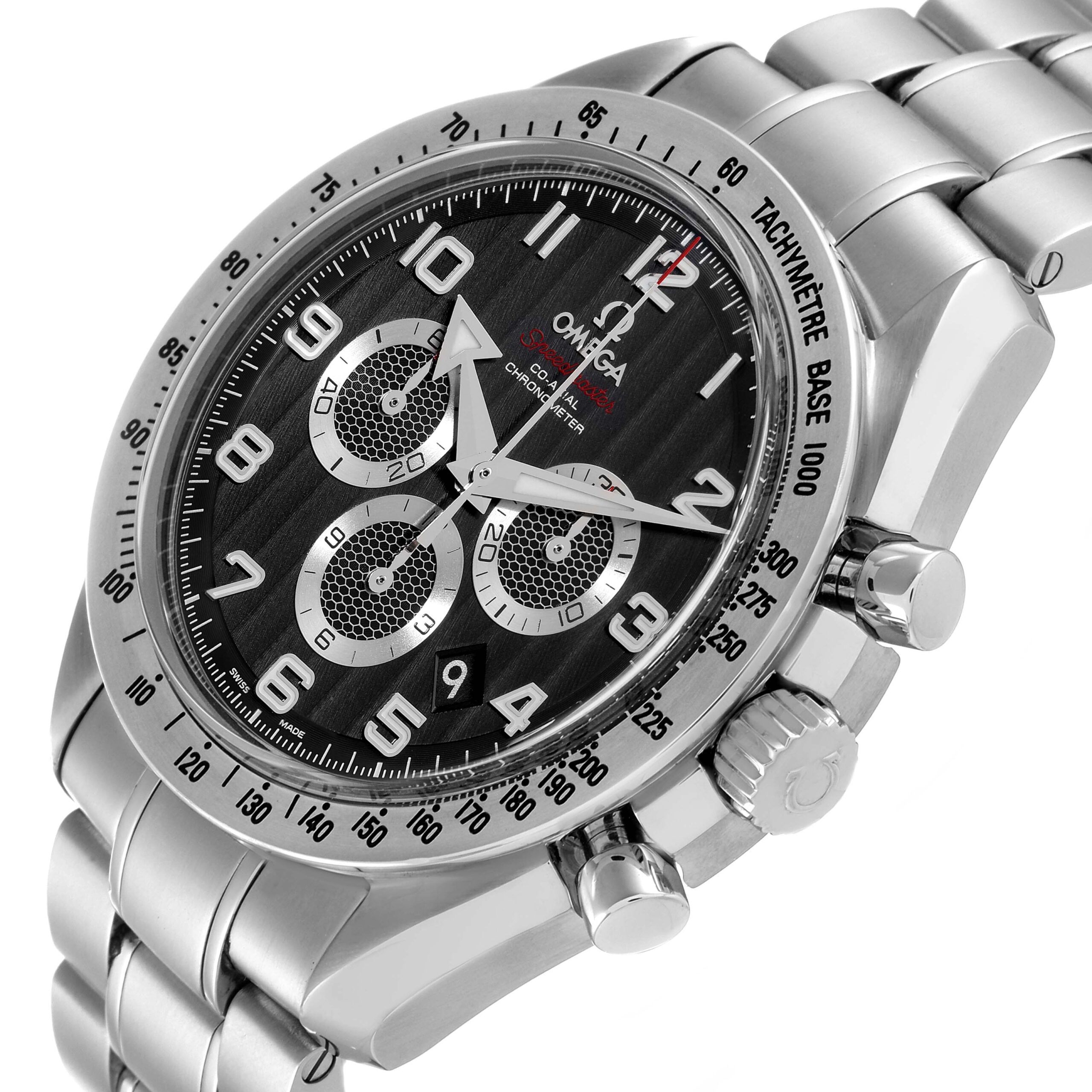 Omega Speedmaster Broad Arrow Black Dial Mens Watch 321.10.44.50.01.001 Box Card
