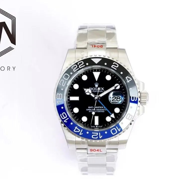 Rolex GMT Master II Black Red Coke Bezel Error Dial Mens Watch 16710 Box Papers