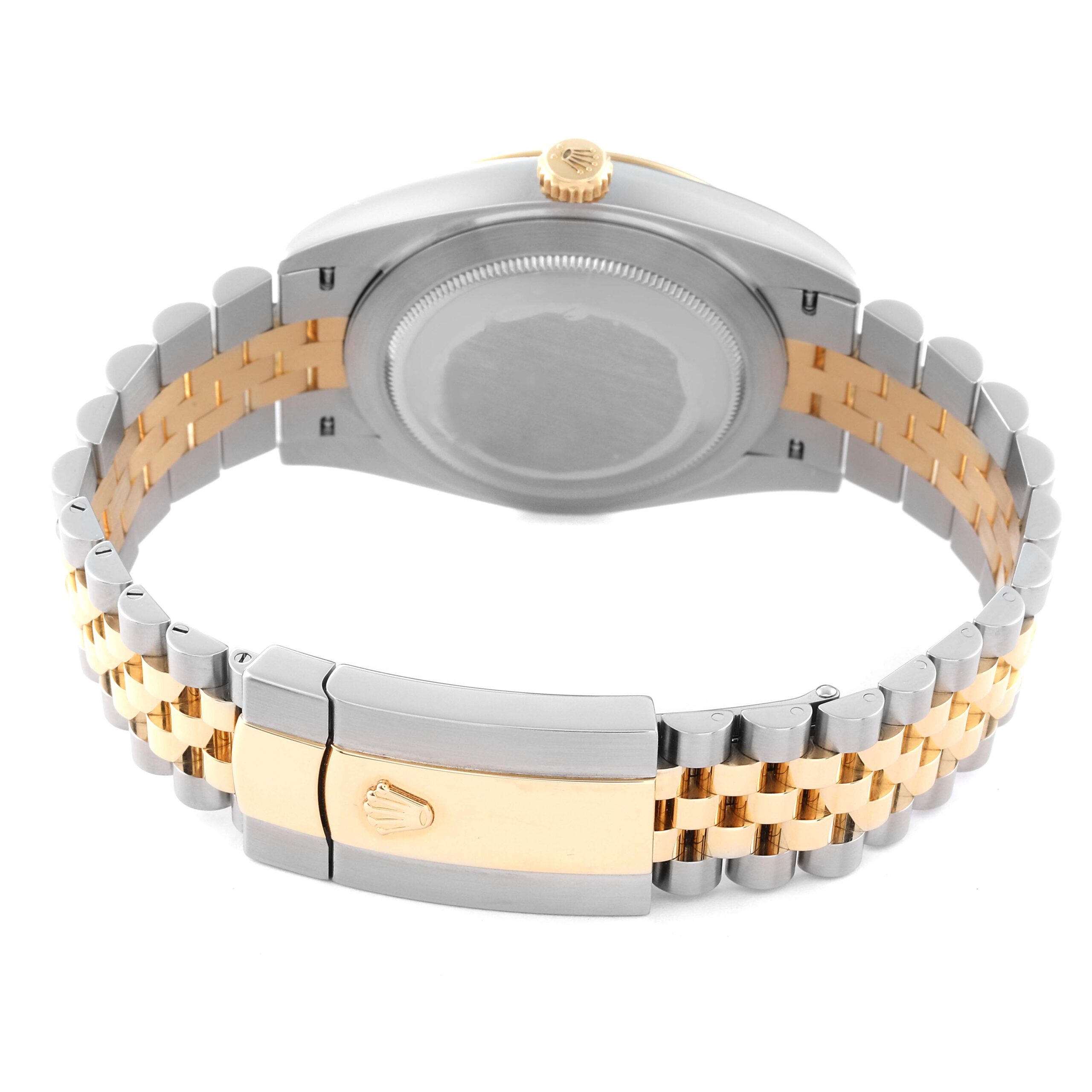 Rolex Datejust 41 Steel Yellow Gold Black Diamond Dial Watch 126333 Box Card