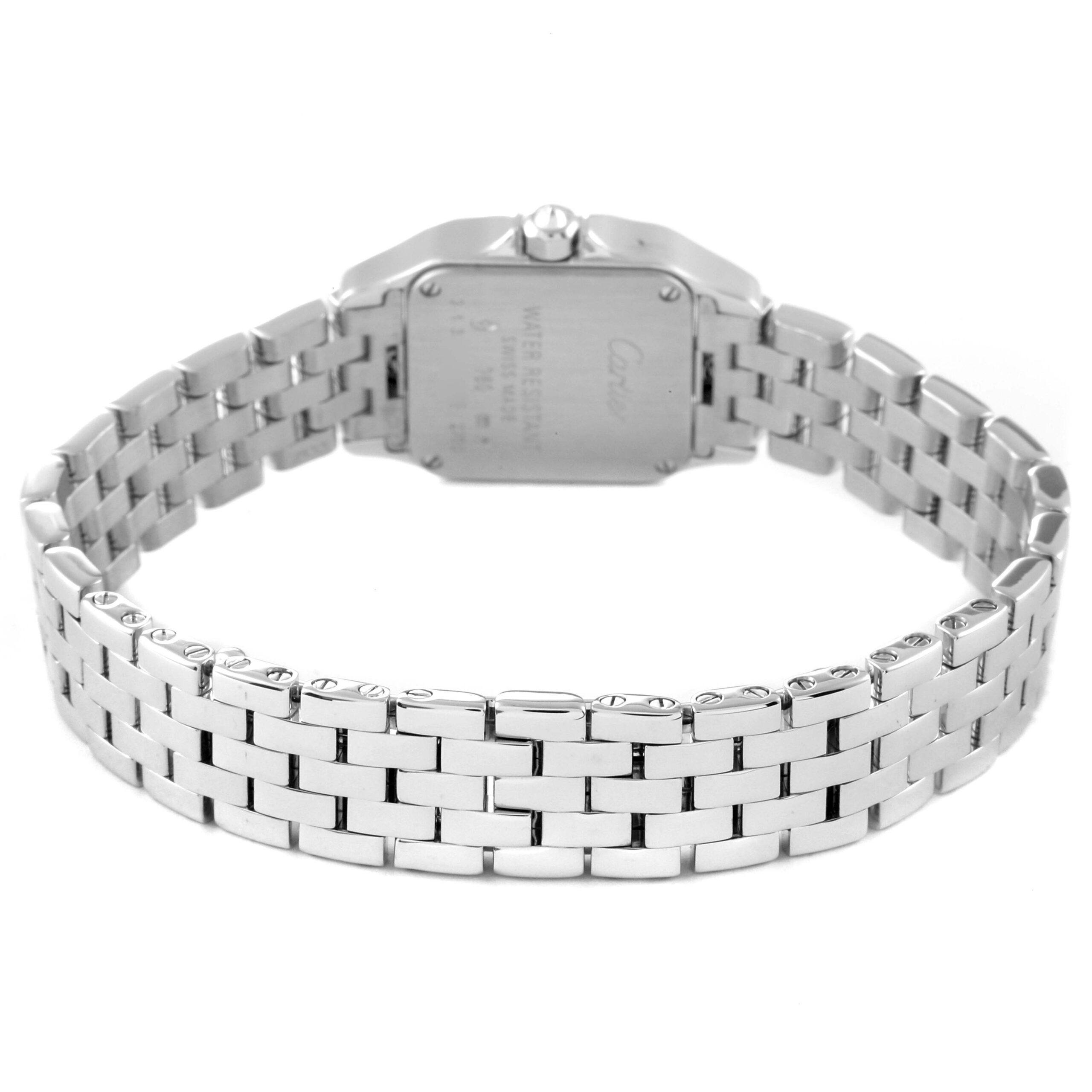 Cartier Santos Demoiselle White Gold Diamond Ladies Watch WF9003Y8 Box Papers