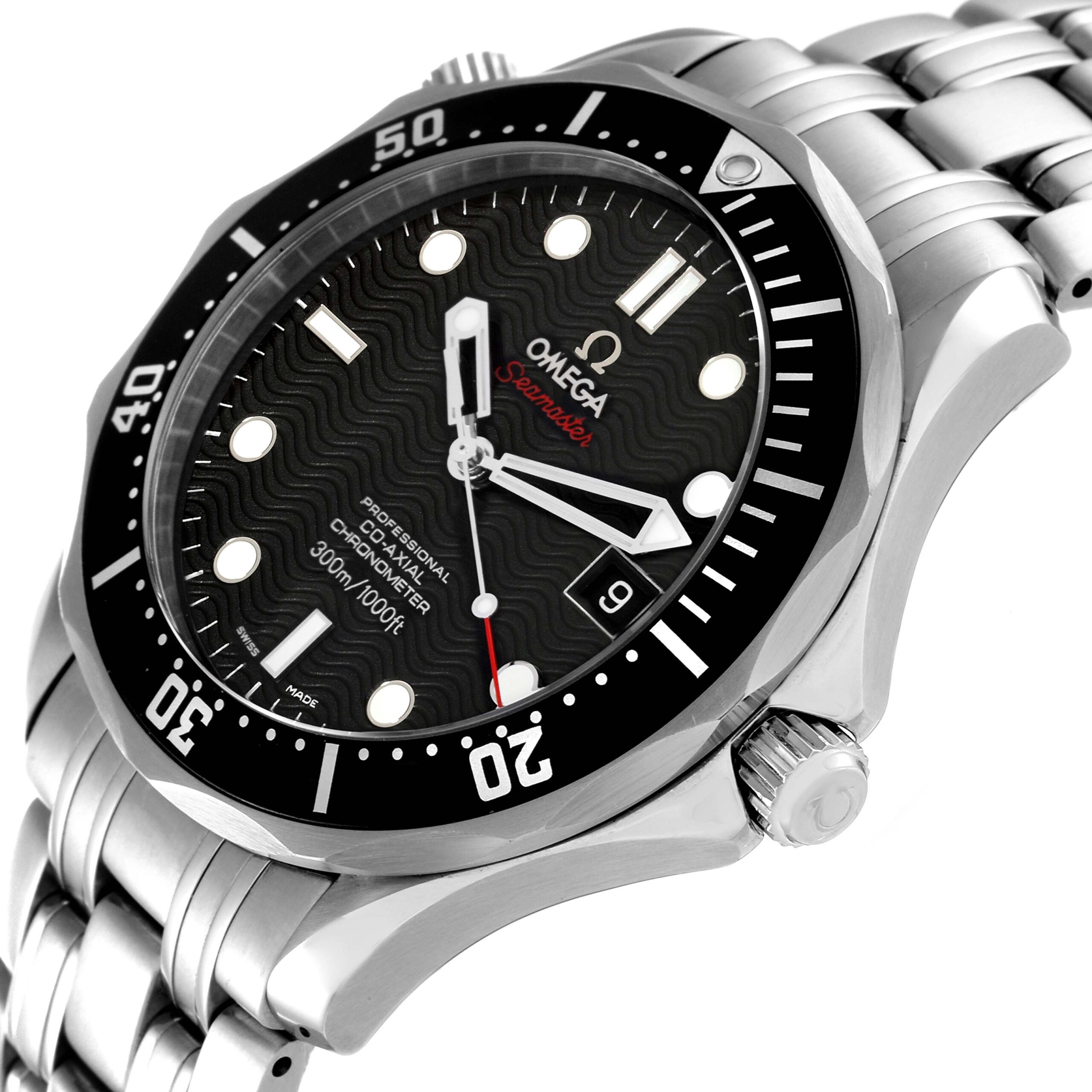 Omega Seamaster Black Dial Steel Mens Watch 212.30.41.20.01.002 Box Card
