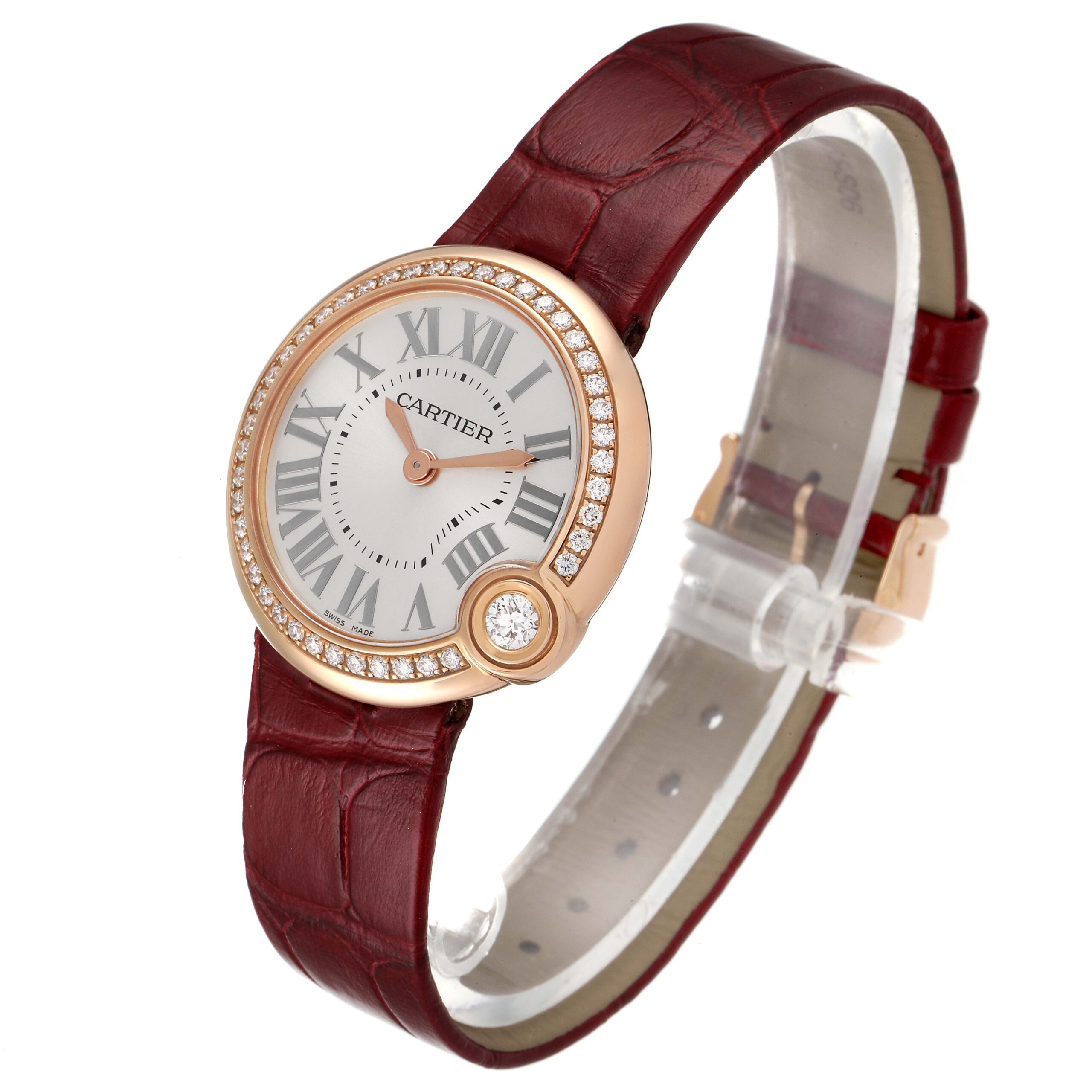 Cartier Ballon Blanc Rose Gold Diamond Ladies Watch WJBL0005 Unworn