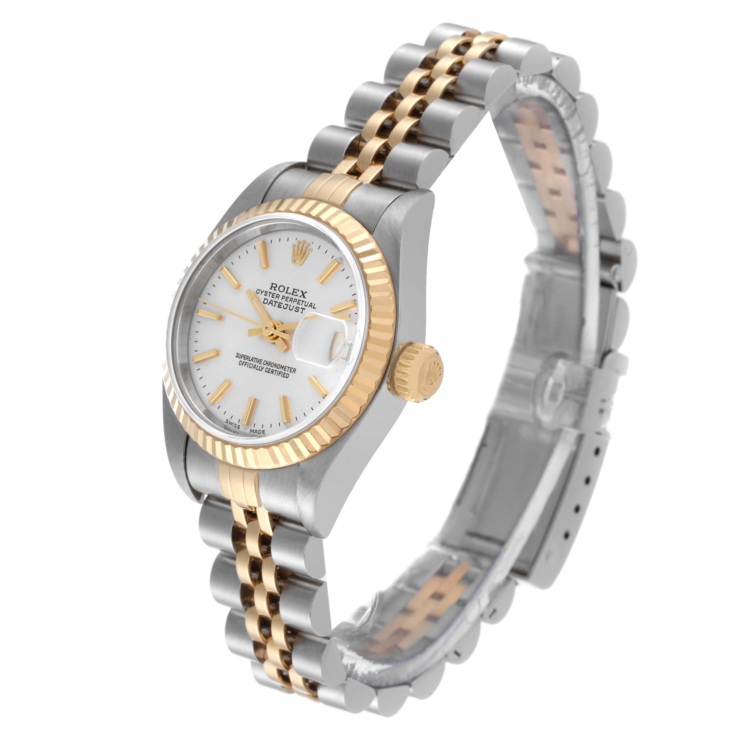 Rolex Datejust Steel Yellow Gold Silver Dial Ladies Watch 79173